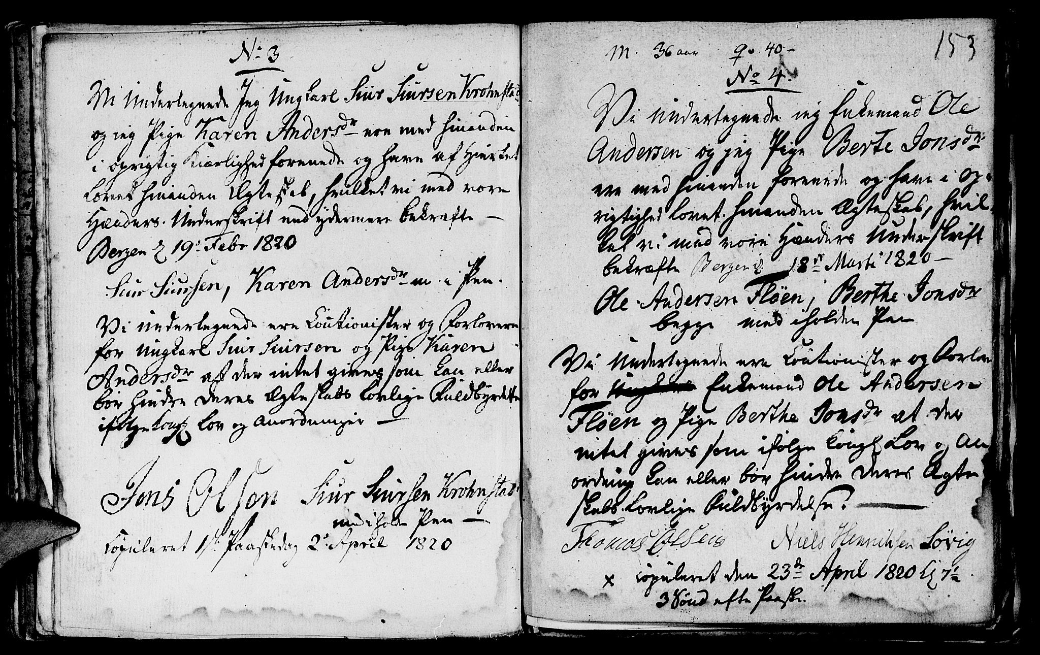 St. Jørgens hospital og Årstad sokneprestembete, AV/SAB-A-99934: Parish register (official) no. A 1, 1743-1823, p. 153