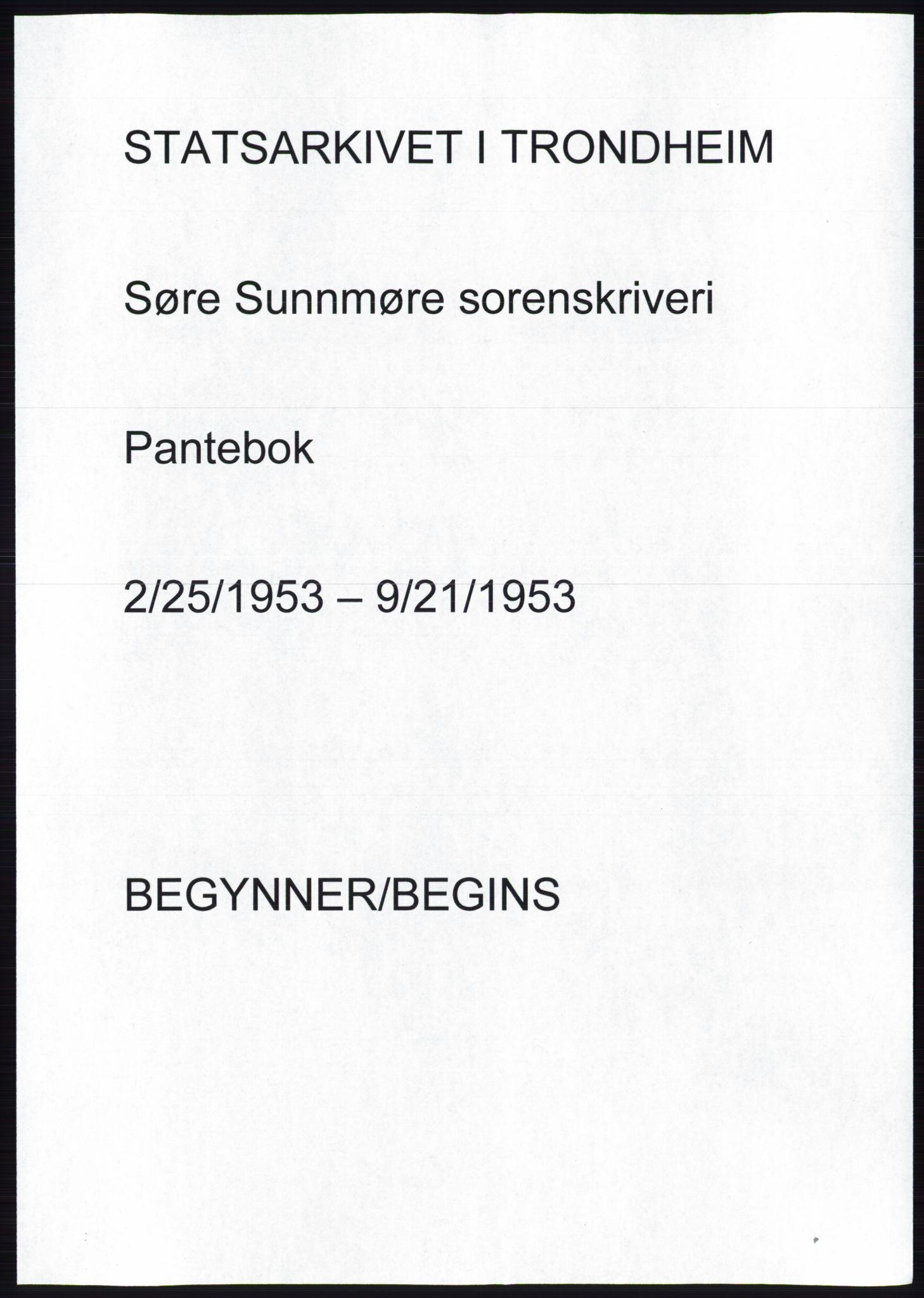 Søre Sunnmøre sorenskriveri, AV/SAT-A-4122/1/2/2C/L0123: Mortgage book no. 11B, 1953-1953