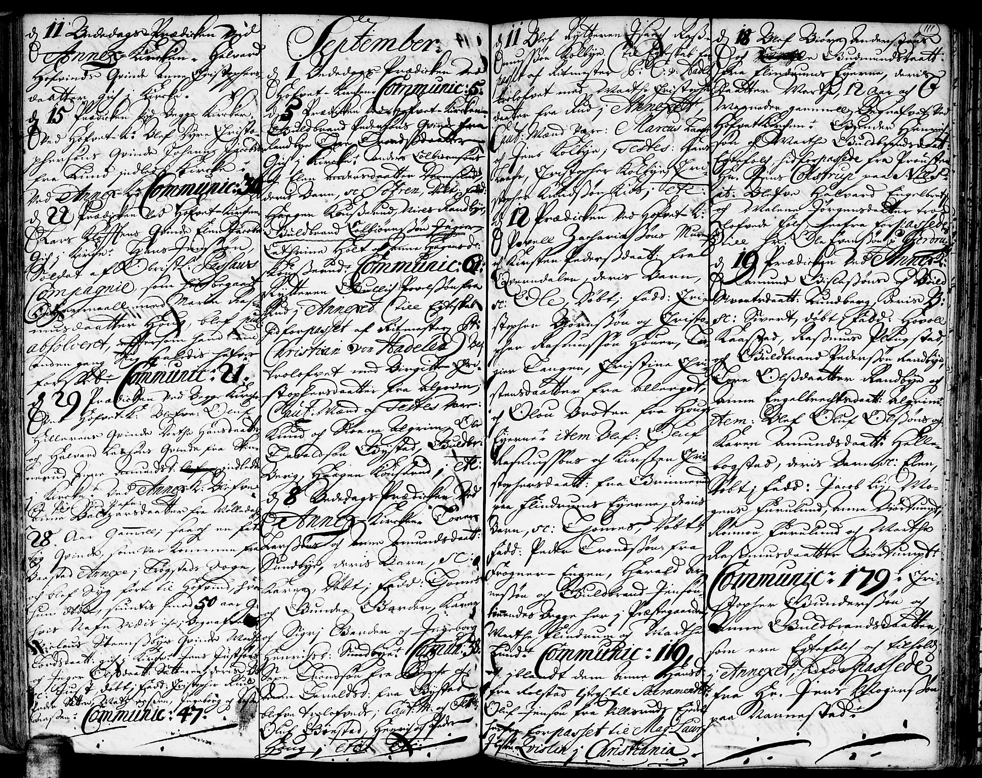 Ullensaker prestekontor Kirkebøker, AV/SAO-A-10236a/F/Fa/L0001: Parish register (official) no. I 1, 1689-1701, p. 111