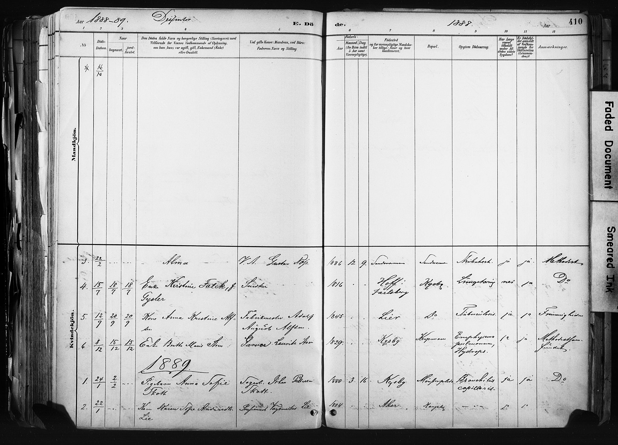 Kongsberg kirkebøker, SAKO/A-22/F/Fb/L0002: Parish register (official) no. II 2, 1886-1896, p. 410