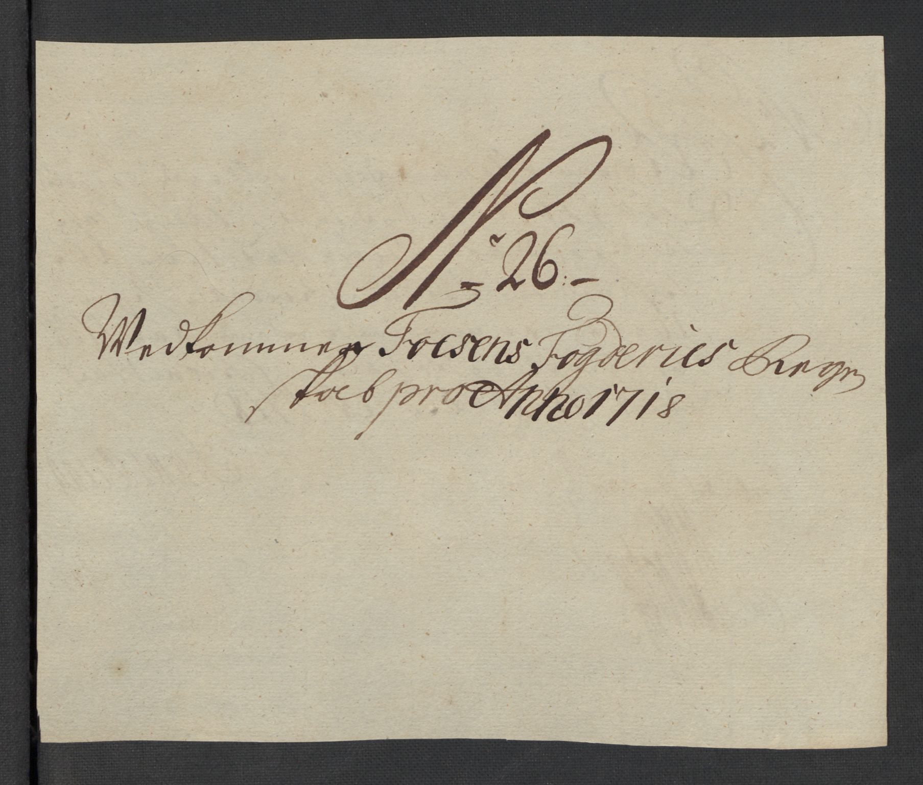 Rentekammeret inntil 1814, Reviderte regnskaper, Fogderegnskap, AV/RA-EA-4092/R57/L3866: Fogderegnskap Fosen, 1718, p. 182