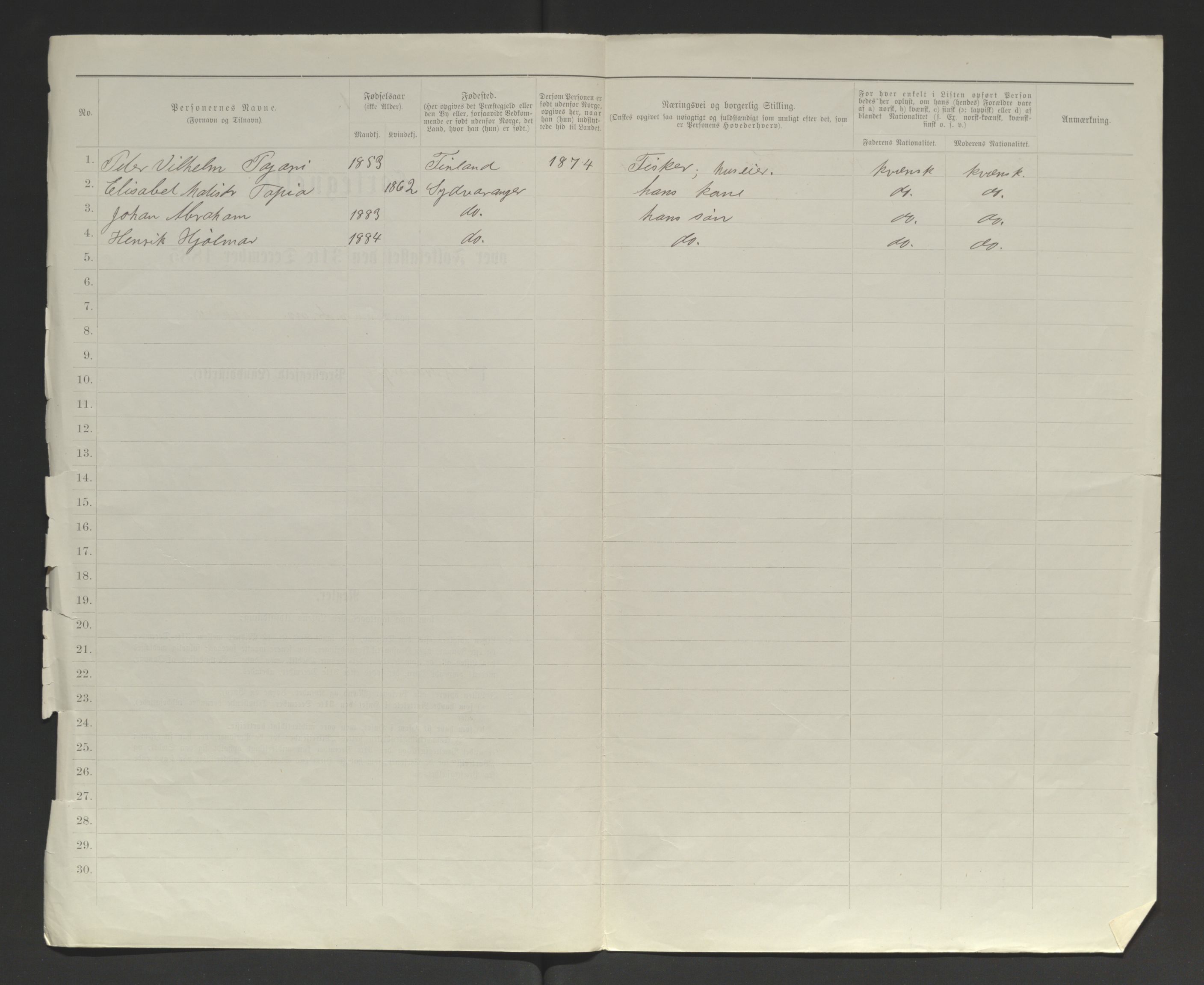 SATØ, 1885 census for 2030 Sør-Varanger, 1885, p. 181b