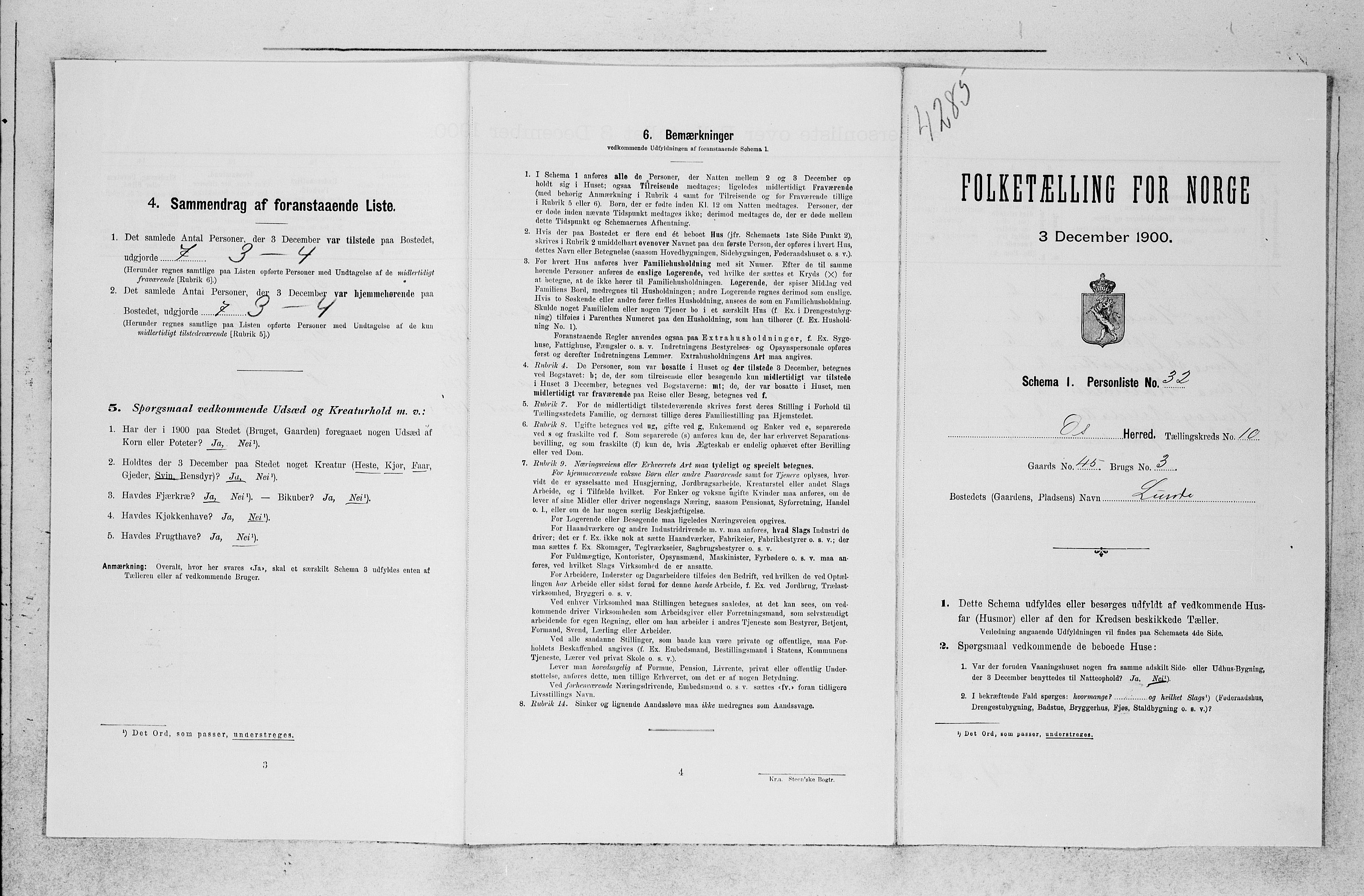 SAB, 1900 census for Os, 1900, p. 737