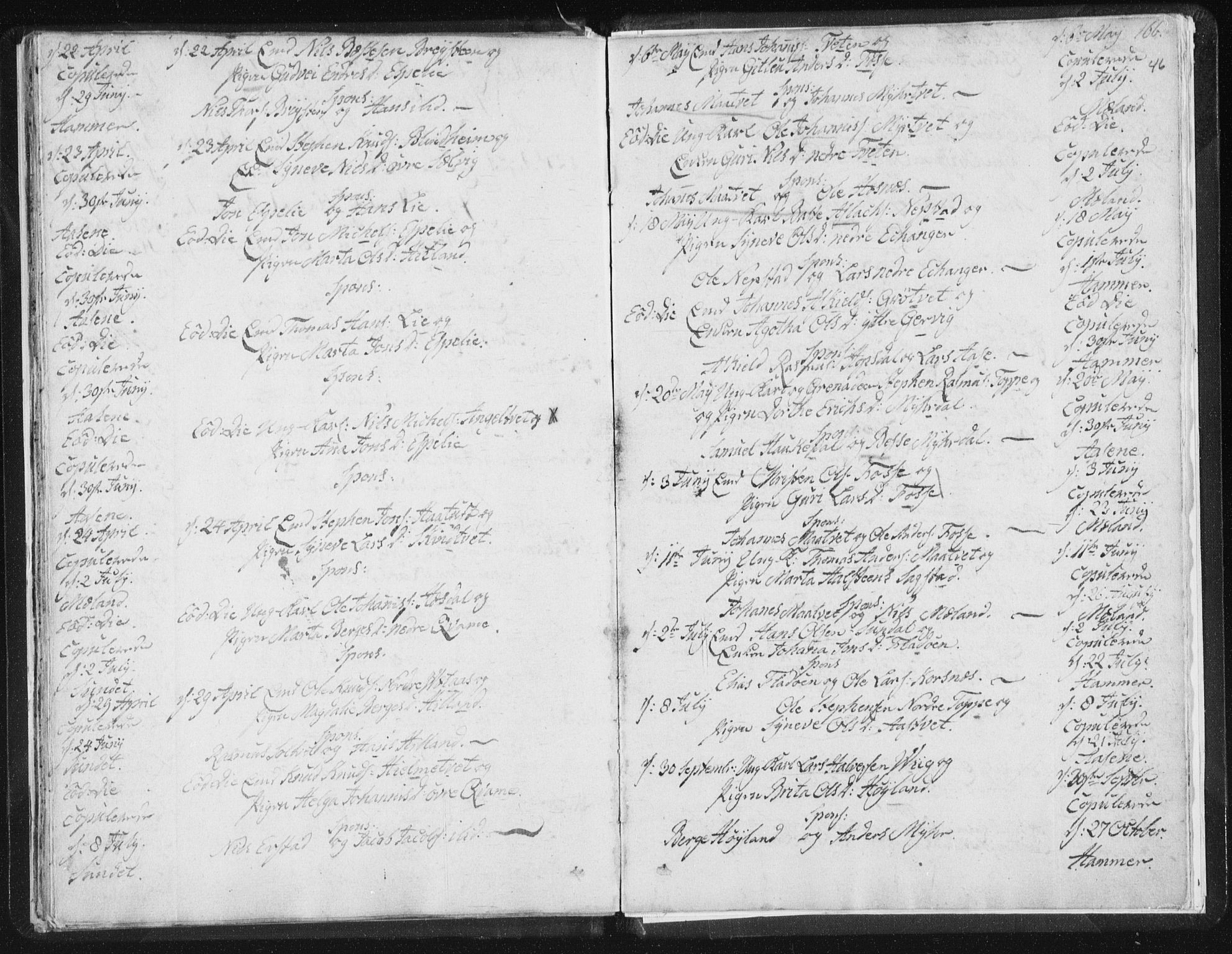 Hamre sokneprestembete, AV/SAB-A-75501/H/Ha/Haa/Haaa/L0009: Parish register (official) no. A 9, 1805-1815, p. 46