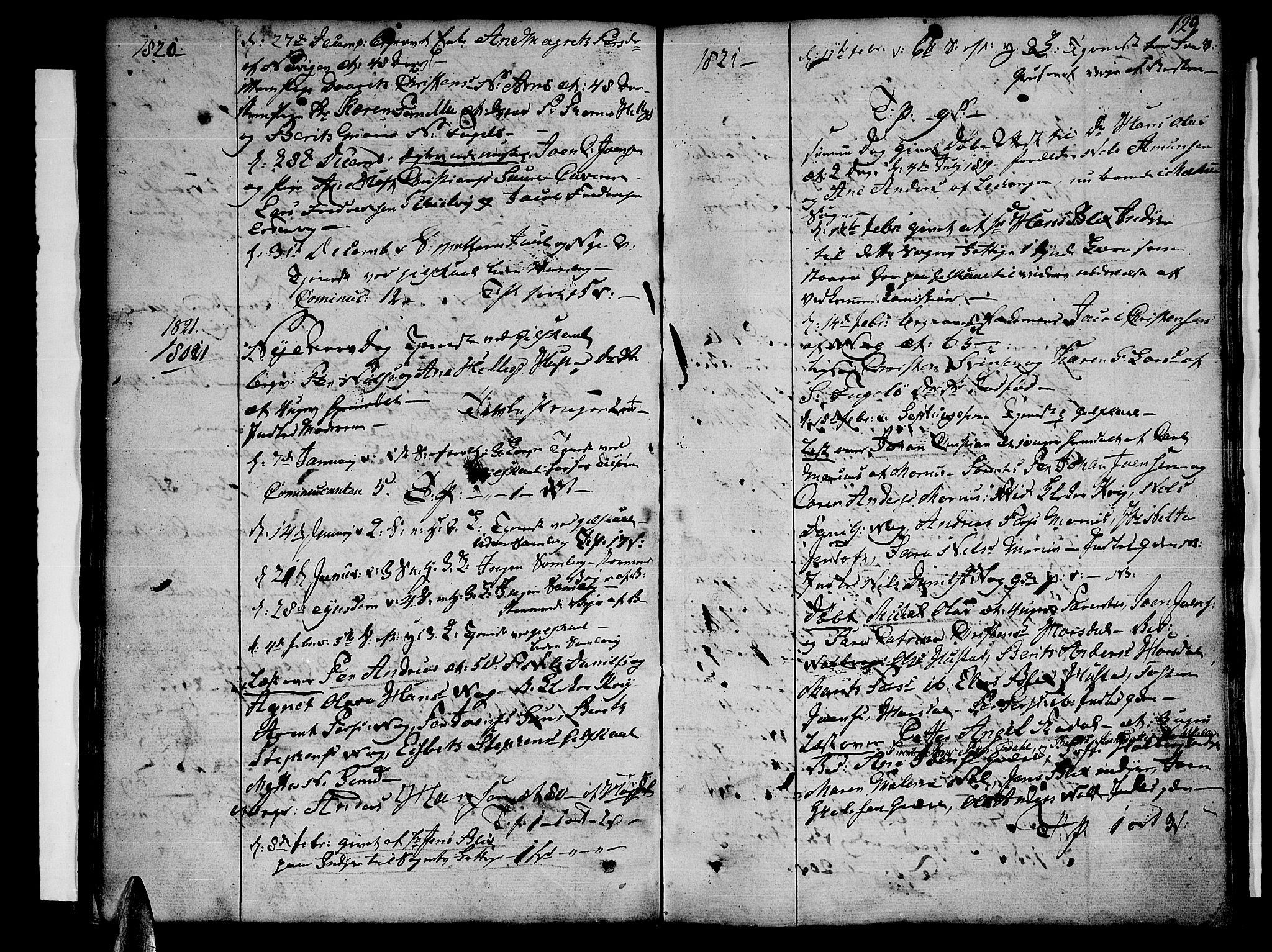 Ministerialprotokoller, klokkerbøker og fødselsregistre - Nordland, SAT/A-1459/805/L0095: Parish register (official) no. 805A02, 1805-1826, p. 129