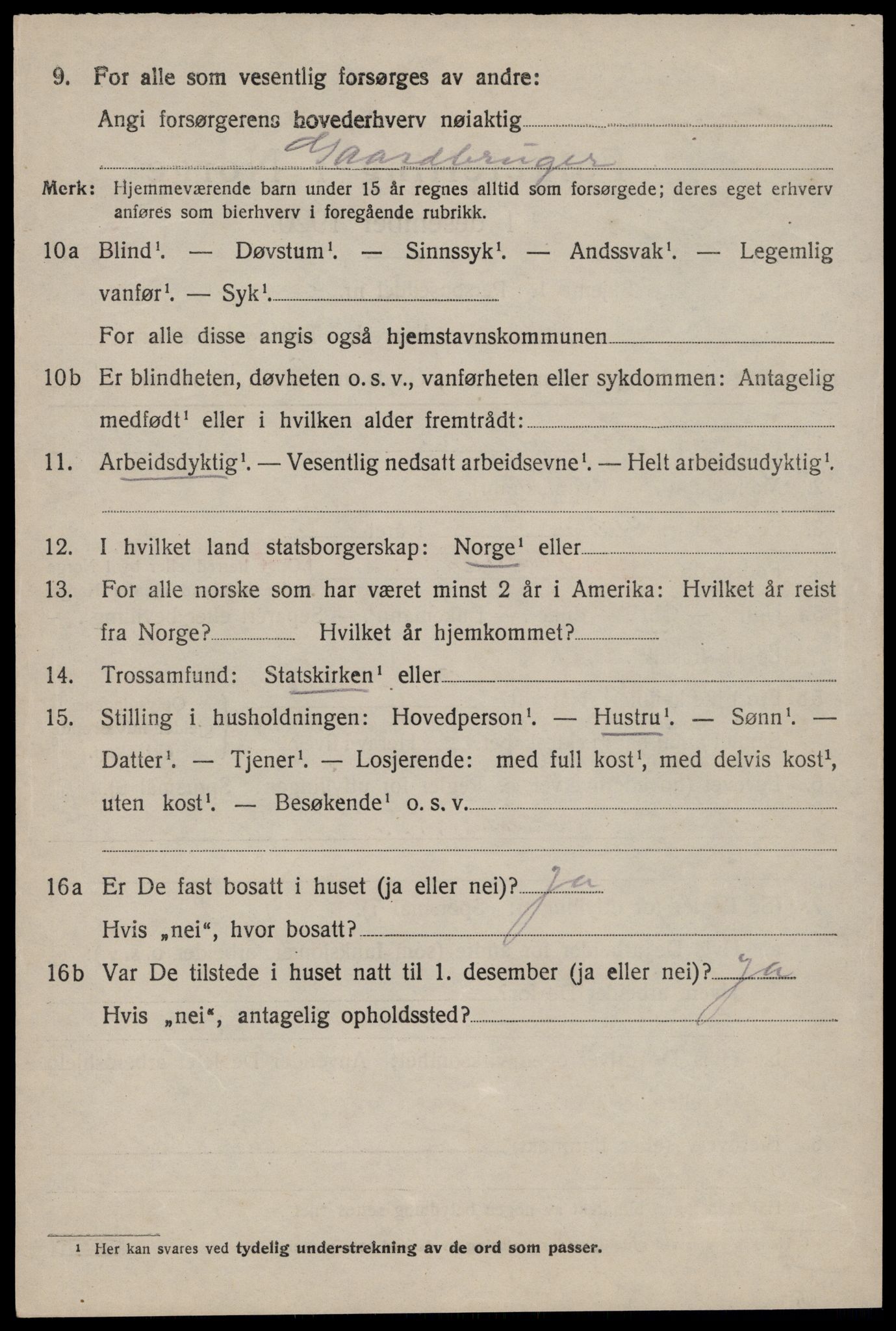 SAST, 1920 census for Tysvær, 1920, p. 1341