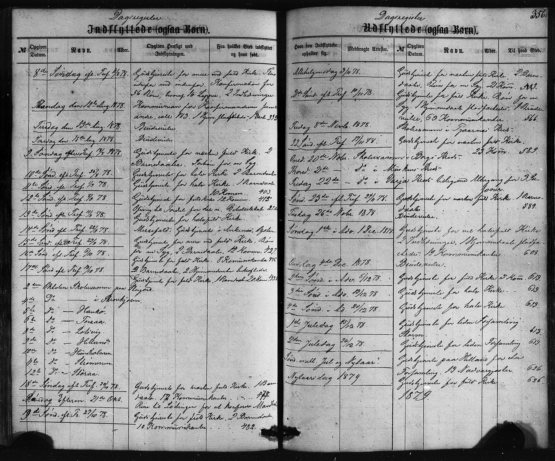 Ministerialprotokoller, klokkerbøker og fødselsregistre - Nordland, SAT/A-1459/861/L0867: Parish register (official) no. 861A02, 1864-1878, p. 356