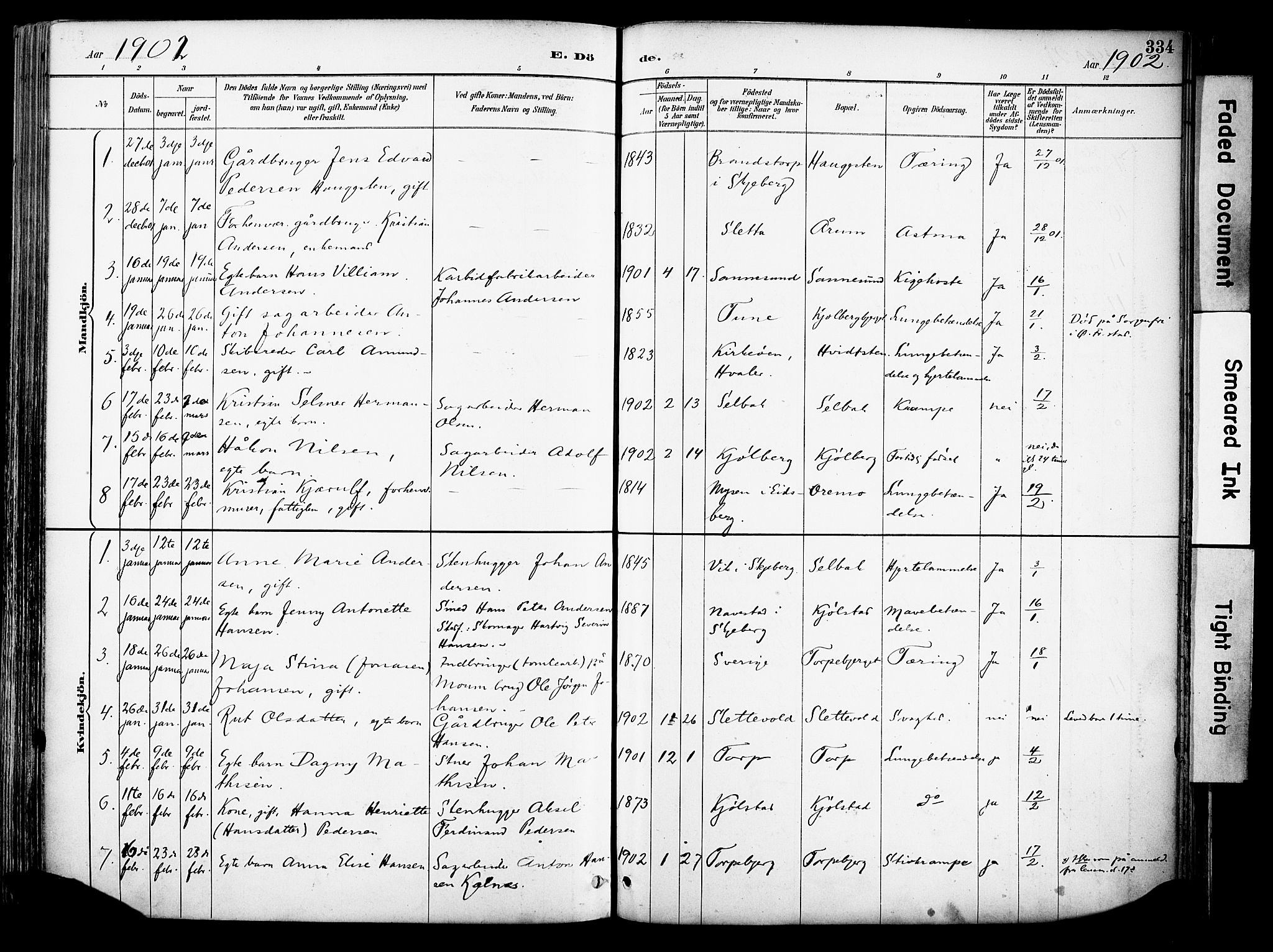 Borge prestekontor Kirkebøker, AV/SAO-A-10903/F/Fa/L0008: Parish register (official) no. I 8B, 1887-1902, p. 334