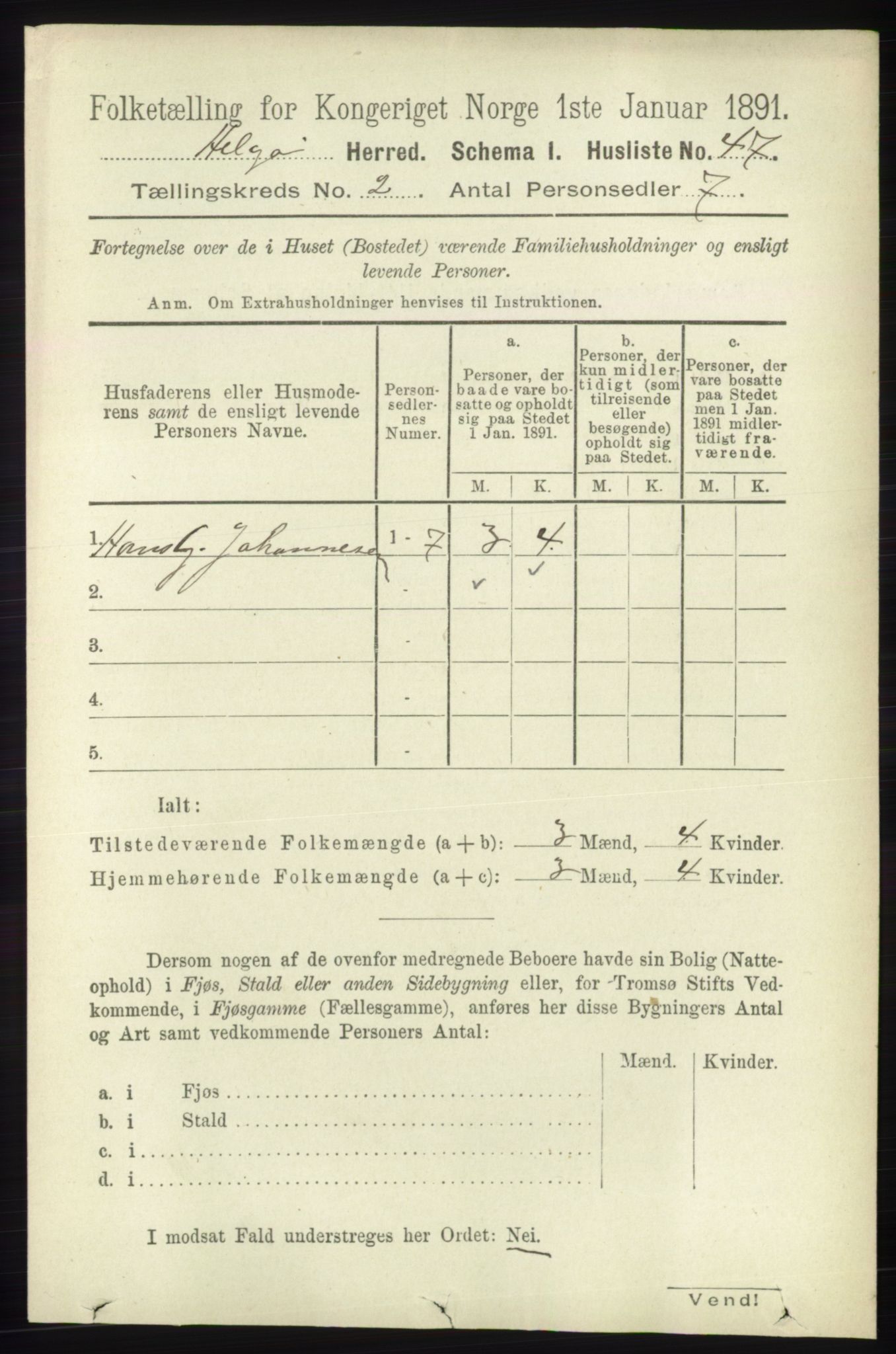 RA, 1891 census for 1935 Helgøy, 1891, p. 329