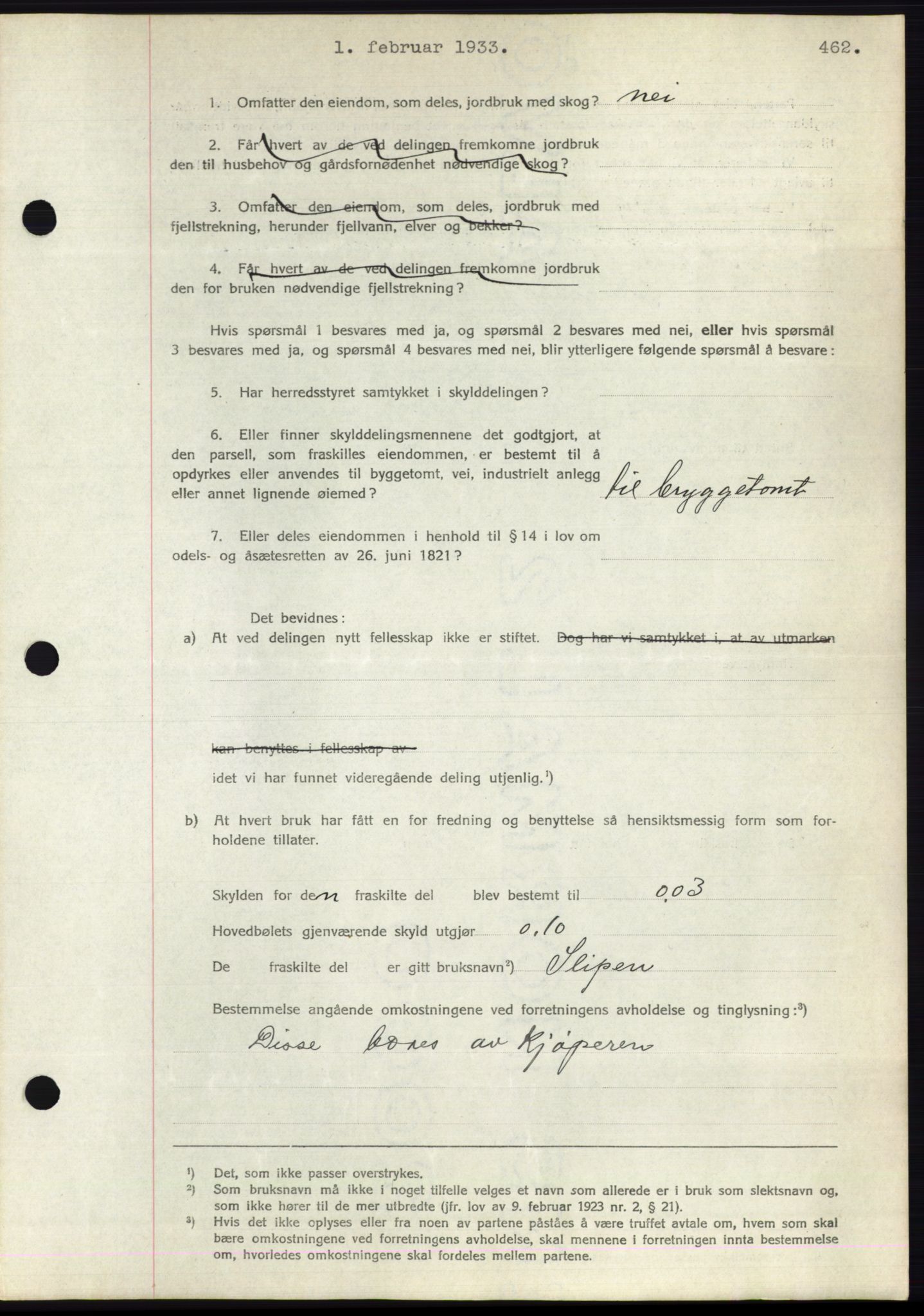 Romsdal sorenskriveri, AV/SAT-A-4149/1/2/2C/L0062: Mortgage book no. 56, 1932-1933, Deed date: 01.02.1933