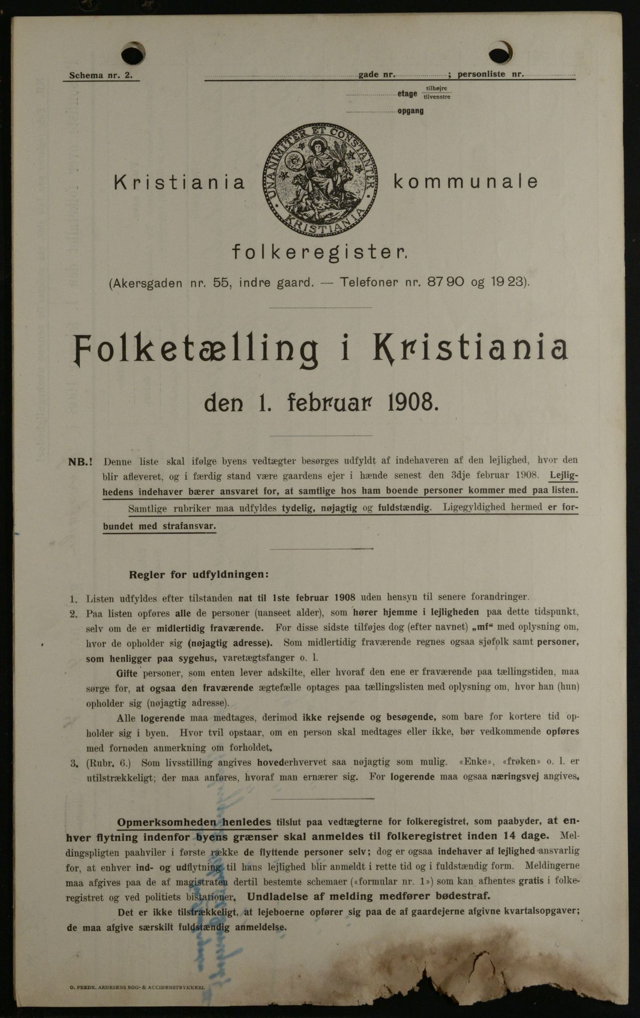 OBA, Municipal Census 1908 for Kristiania, 1908, p. 14967