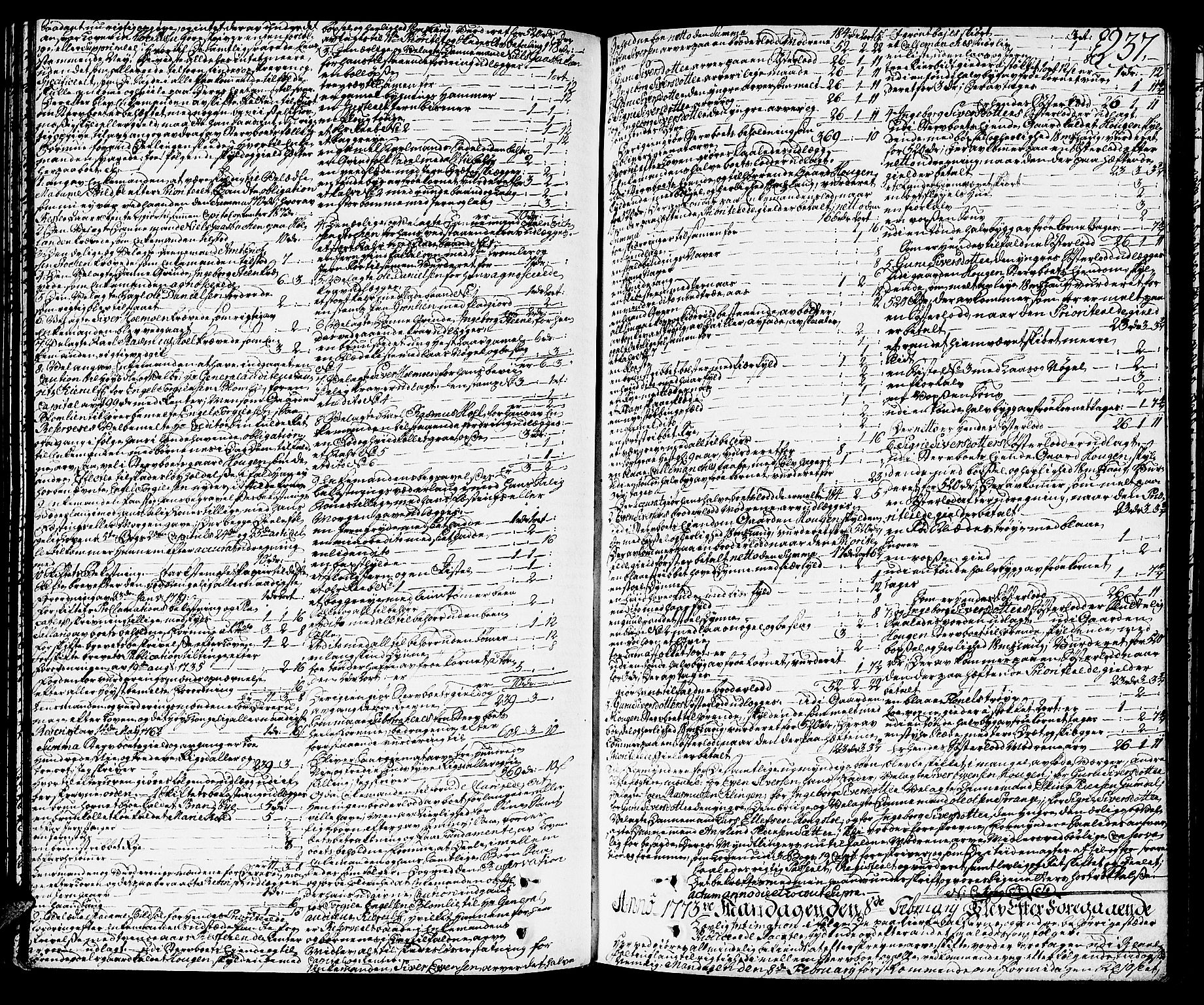 Orkdal sorenskriveri, SAT/A-4169/1/3/3Aa/L0007: Skifteprotokoller, 1767-1782, p. 236b-237a