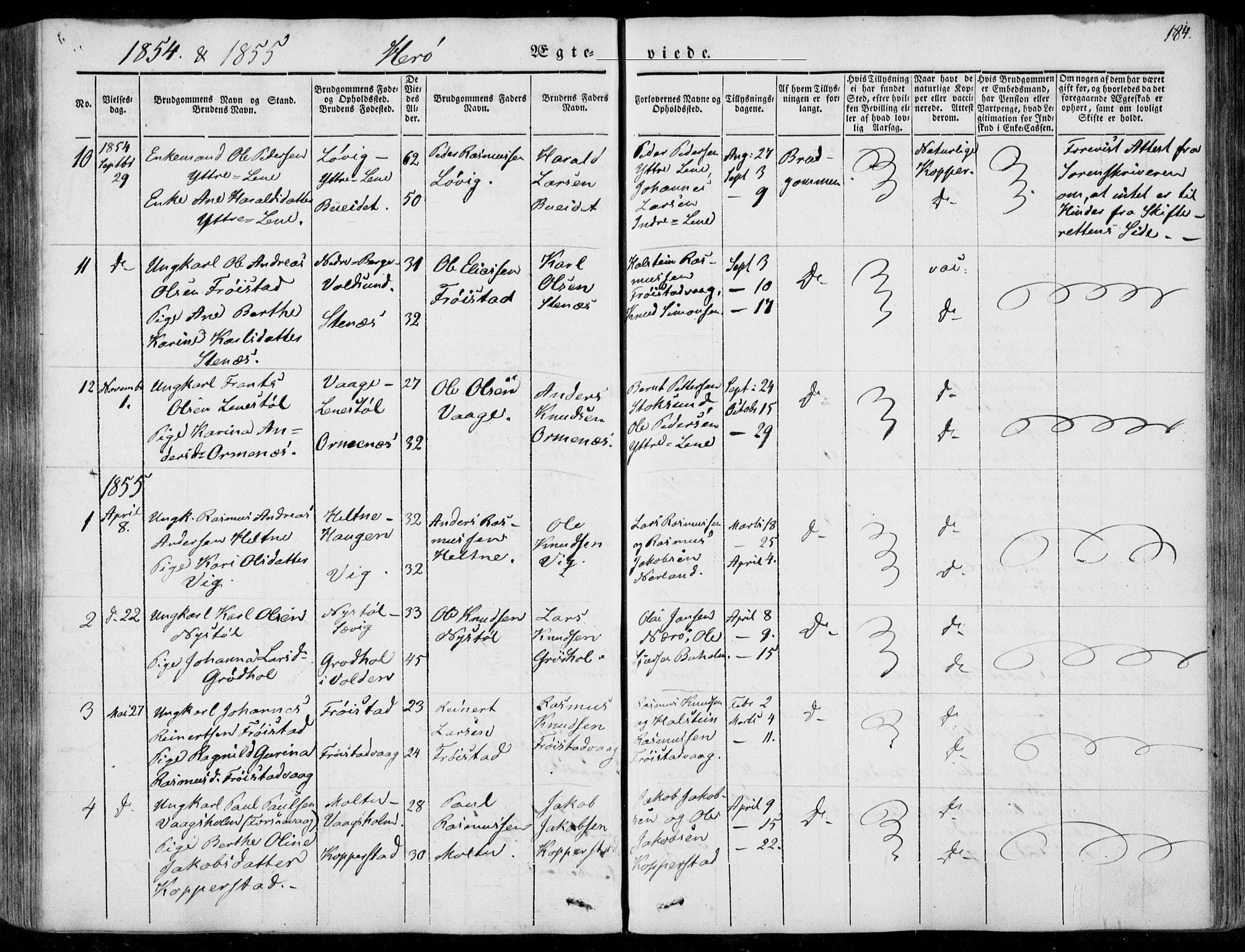 Ministerialprotokoller, klokkerbøker og fødselsregistre - Møre og Romsdal, AV/SAT-A-1454/507/L0070: Parish register (official) no. 507A05, 1842-1873, p. 184