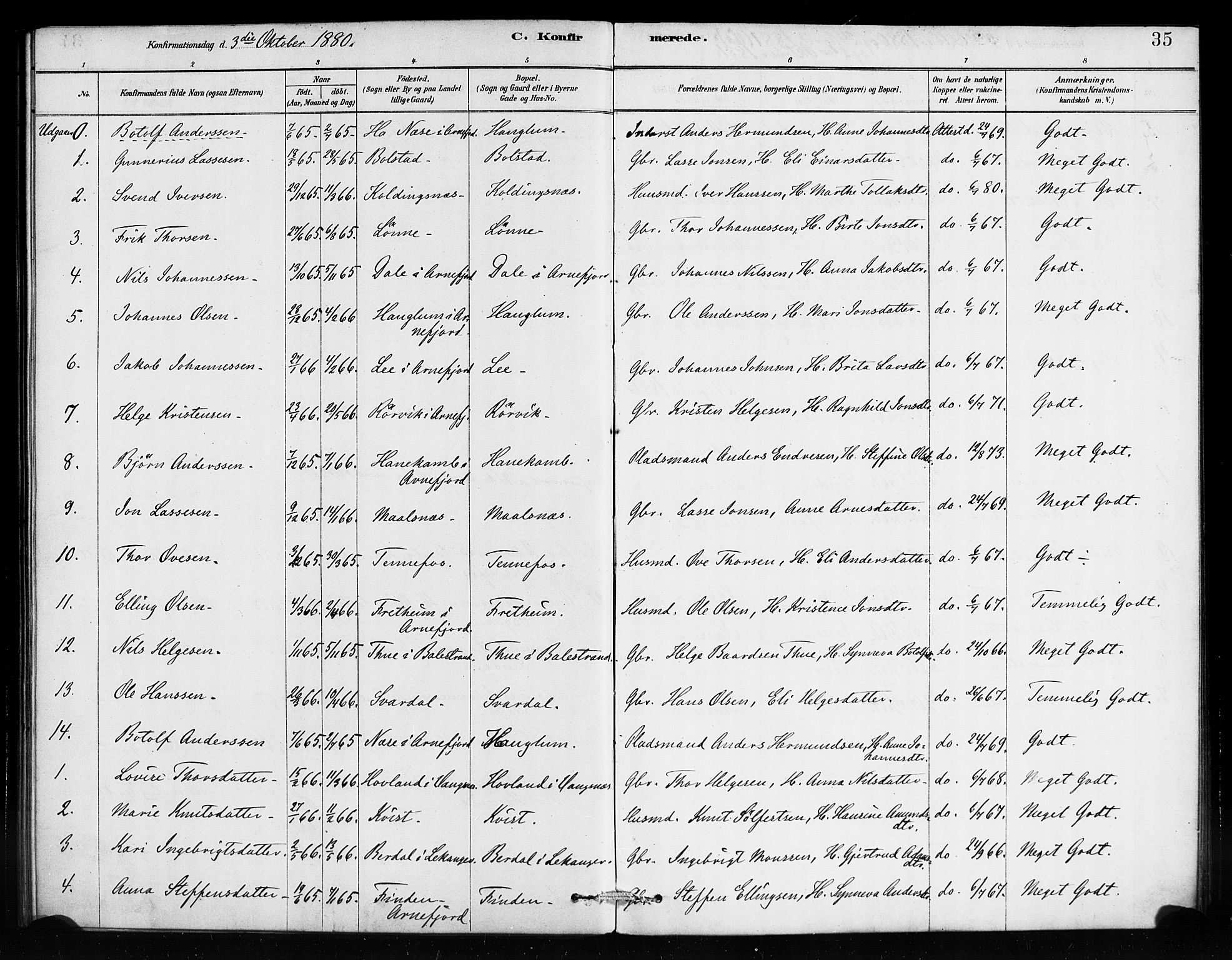 Vik sokneprestembete, AV/SAB-A-81501/H/Haa/Haad/L0001: Parish register (official) no. D 1, 1878-1890, p. 32