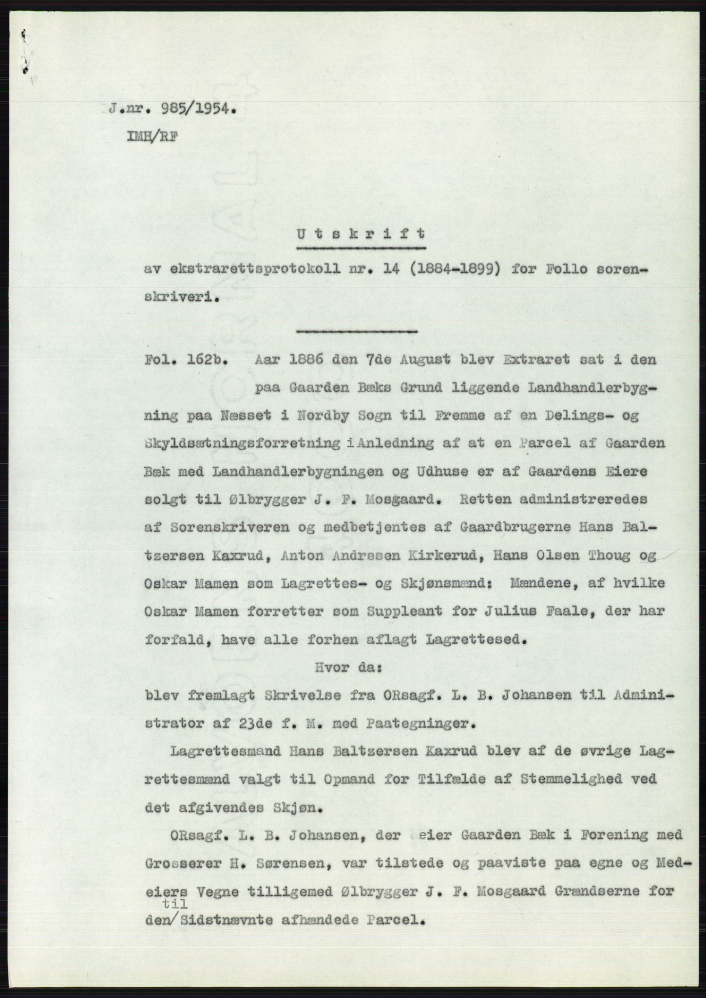 Statsarkivet i Oslo, SAO/A-10621/Z/Zd/L0001: Avskrifter, j.nr 34/1953 og 385-1291/1954, 1953-1954, p. 367