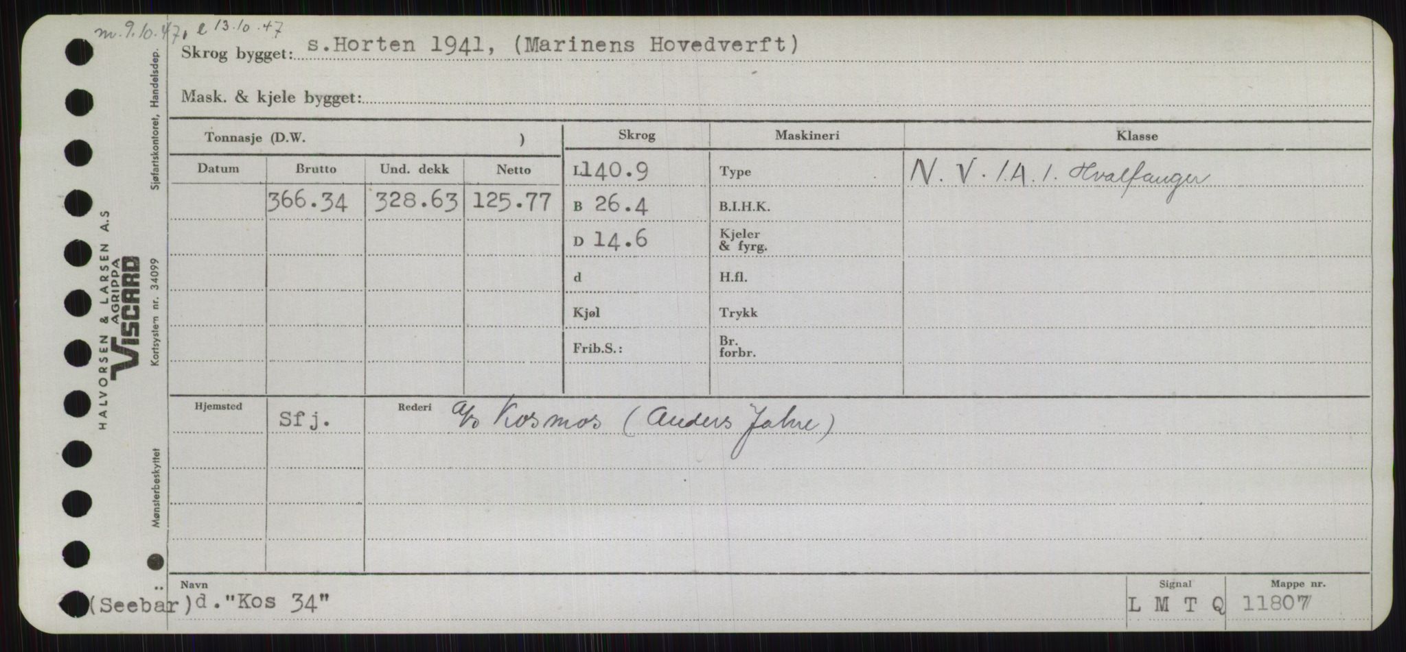 Sjøfartsdirektoratet med forløpere, Skipsmålingen, AV/RA-S-1627/H/Hb/L0003: Fartøy, I-N, p. 167