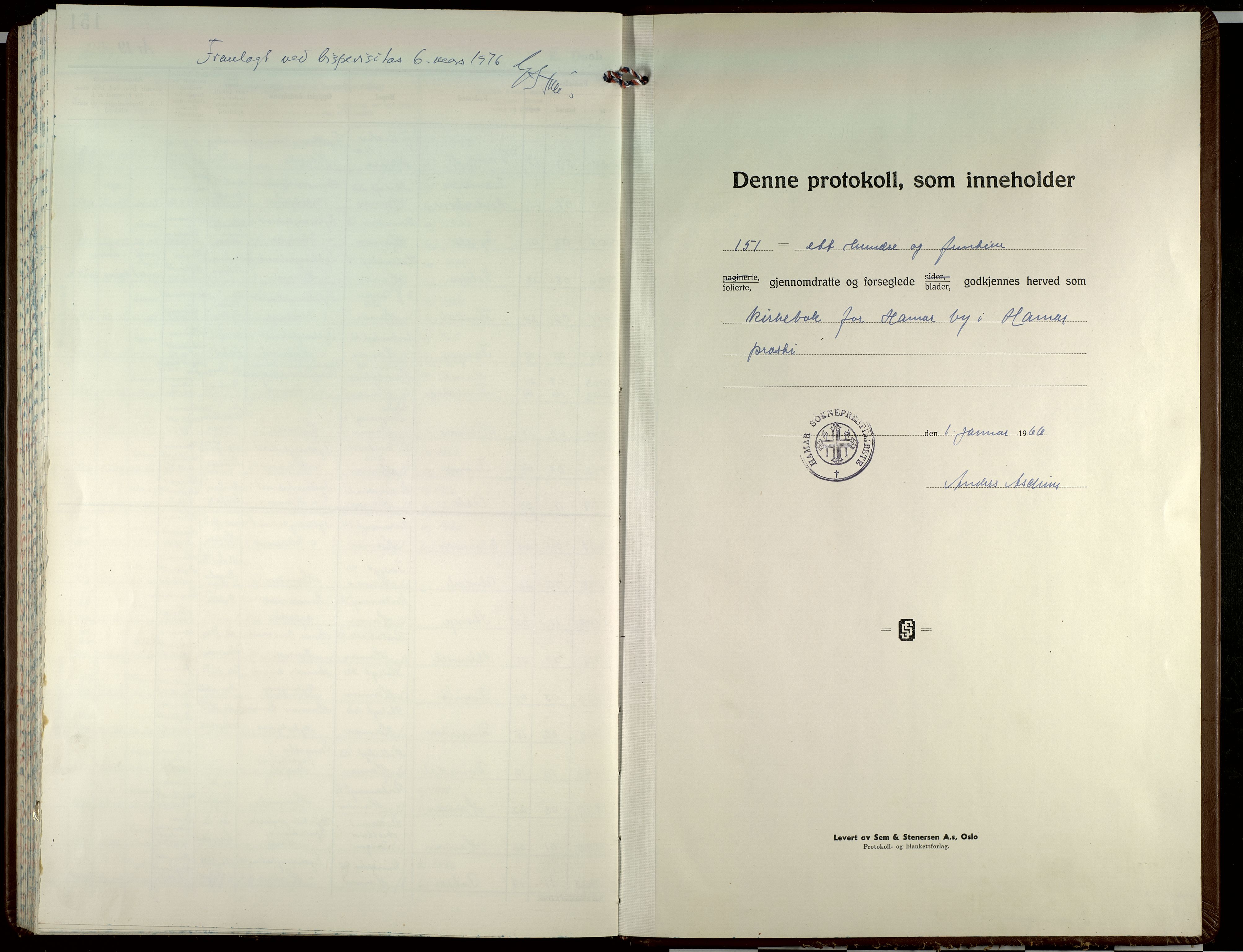 Hamar prestekontor, SAH/DOMPH-002/H/Ha/Haa/L0014: Parish register (official) no. 14, 1966-1974