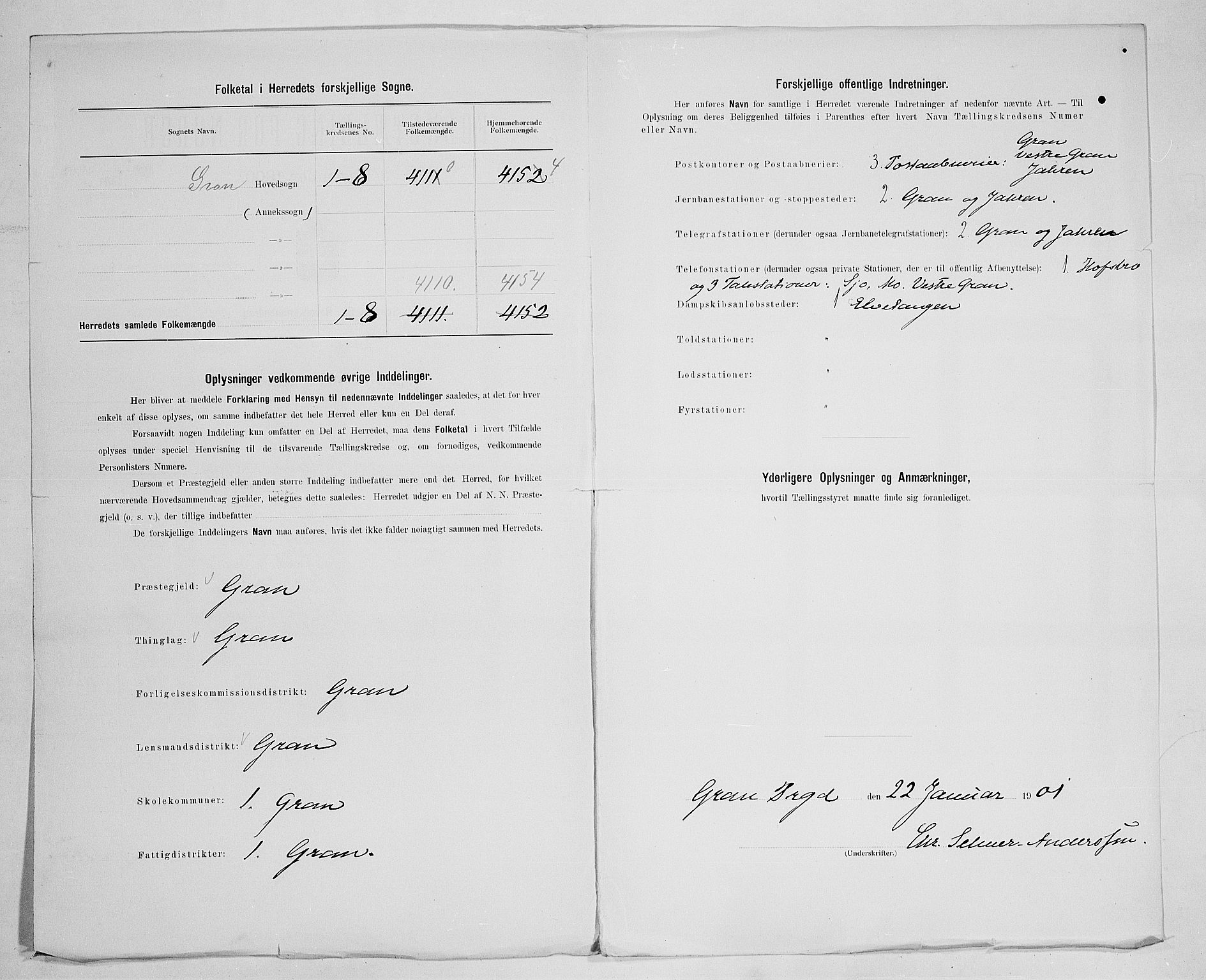 SAH, 1900 census for Gran, 1900, p. 4