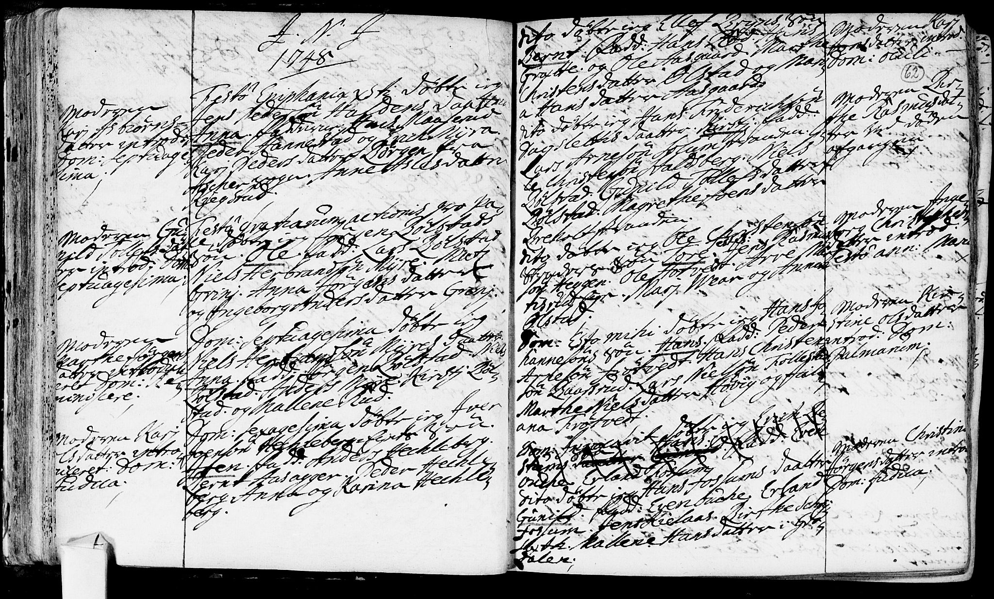 Røyken kirkebøker, AV/SAKO-A-241/F/Fa/L0002: Parish register (official) no. 2, 1731-1782, p. 62