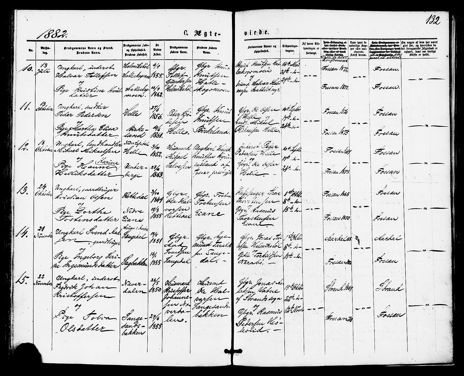 Høgsfjord sokneprestkontor, AV/SAST-A-101624/H/Ha/Haa/L0004: Parish register (official) no. A 4, 1876-1884, p. 132