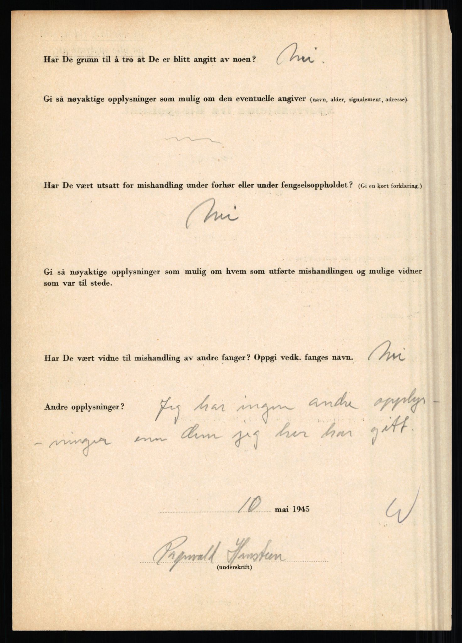 Rikspolitisjefen, AV/RA-S-1560/L/L0006: Hansen, Adolf Boye - Hemstad, Gunnar, 1940-1945, p. 555