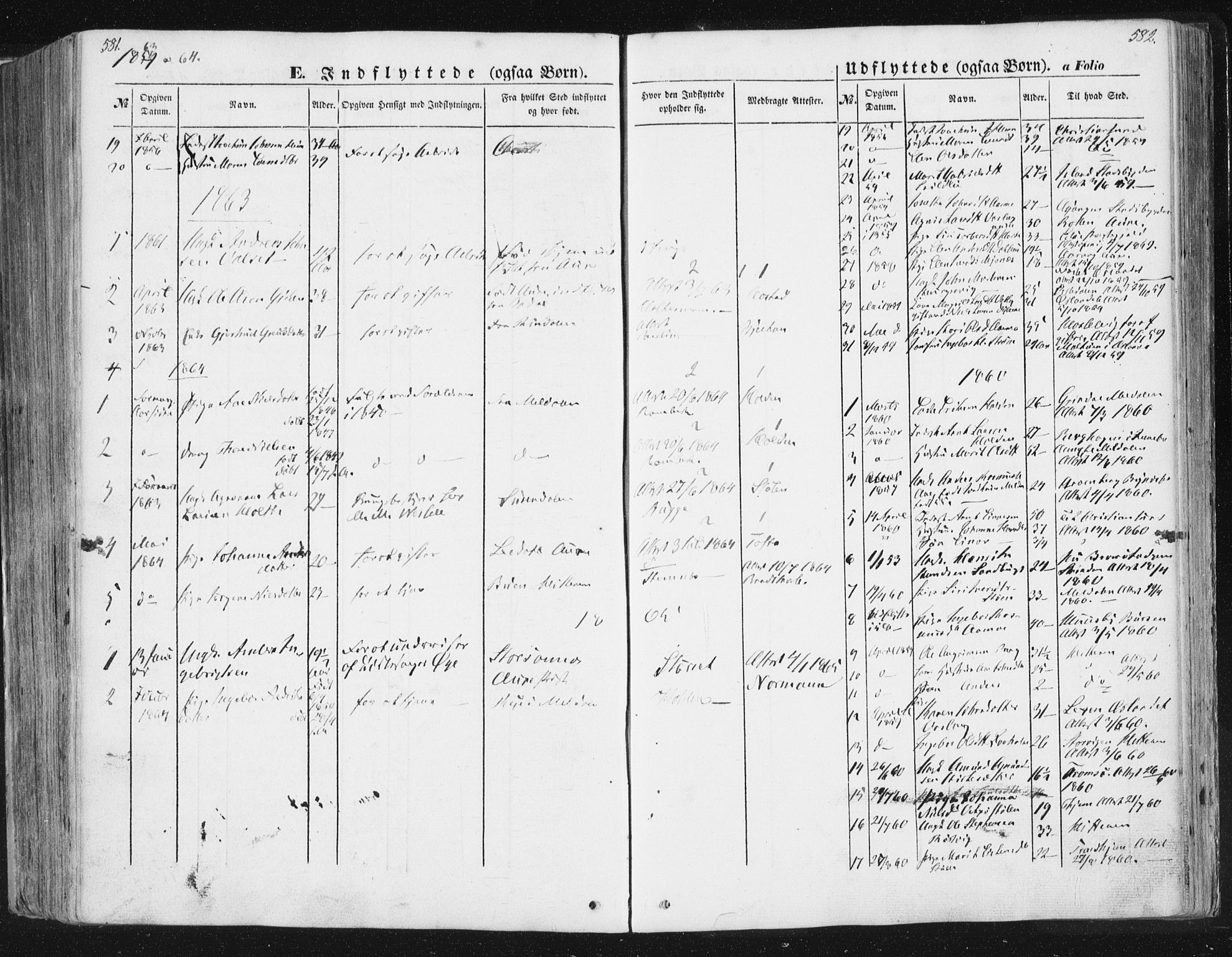 Ministerialprotokoller, klokkerbøker og fødselsregistre - Sør-Trøndelag, AV/SAT-A-1456/630/L0494: Parish register (official) no. 630A07, 1852-1868, p. 581-582