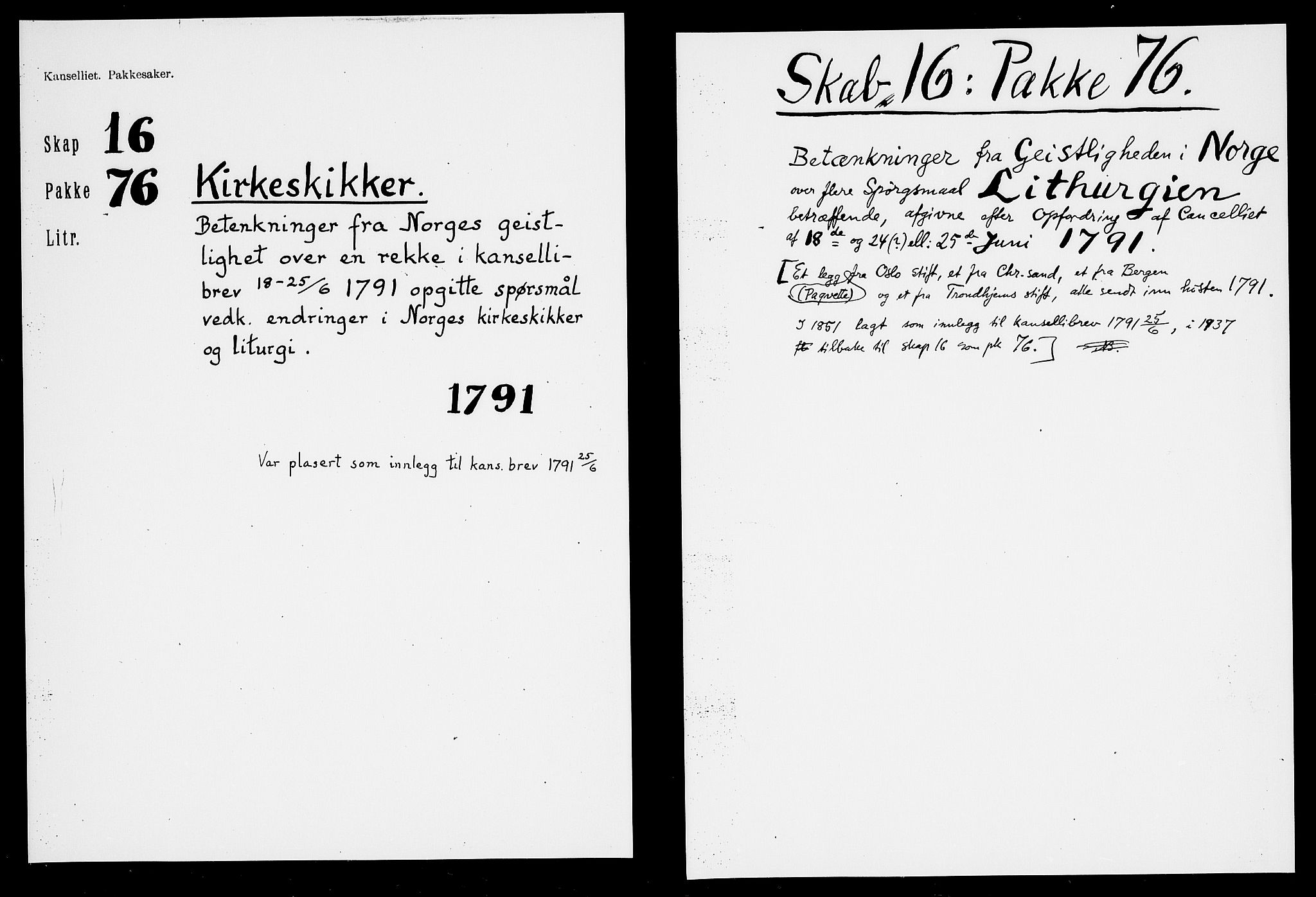 Danske Kanselli, Skapsaker, RA/EA-4061/F/L0126: Skap 16, pakke 74-76 II, 1789-1792, p. 242