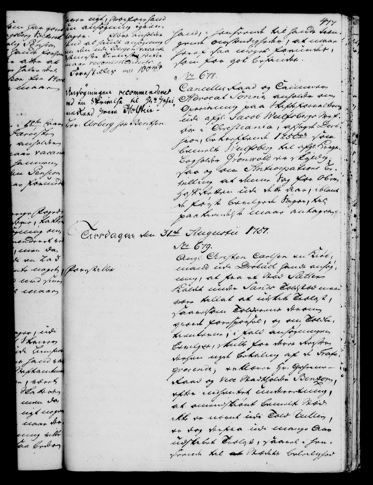 Rentekammeret, Kammerkanselliet, AV/RA-EA-3111/G/Gh/Gha/L0030: Norsk ekstraktmemorialprotokoll (merket RK 53.75), 1749-1751, p. 477