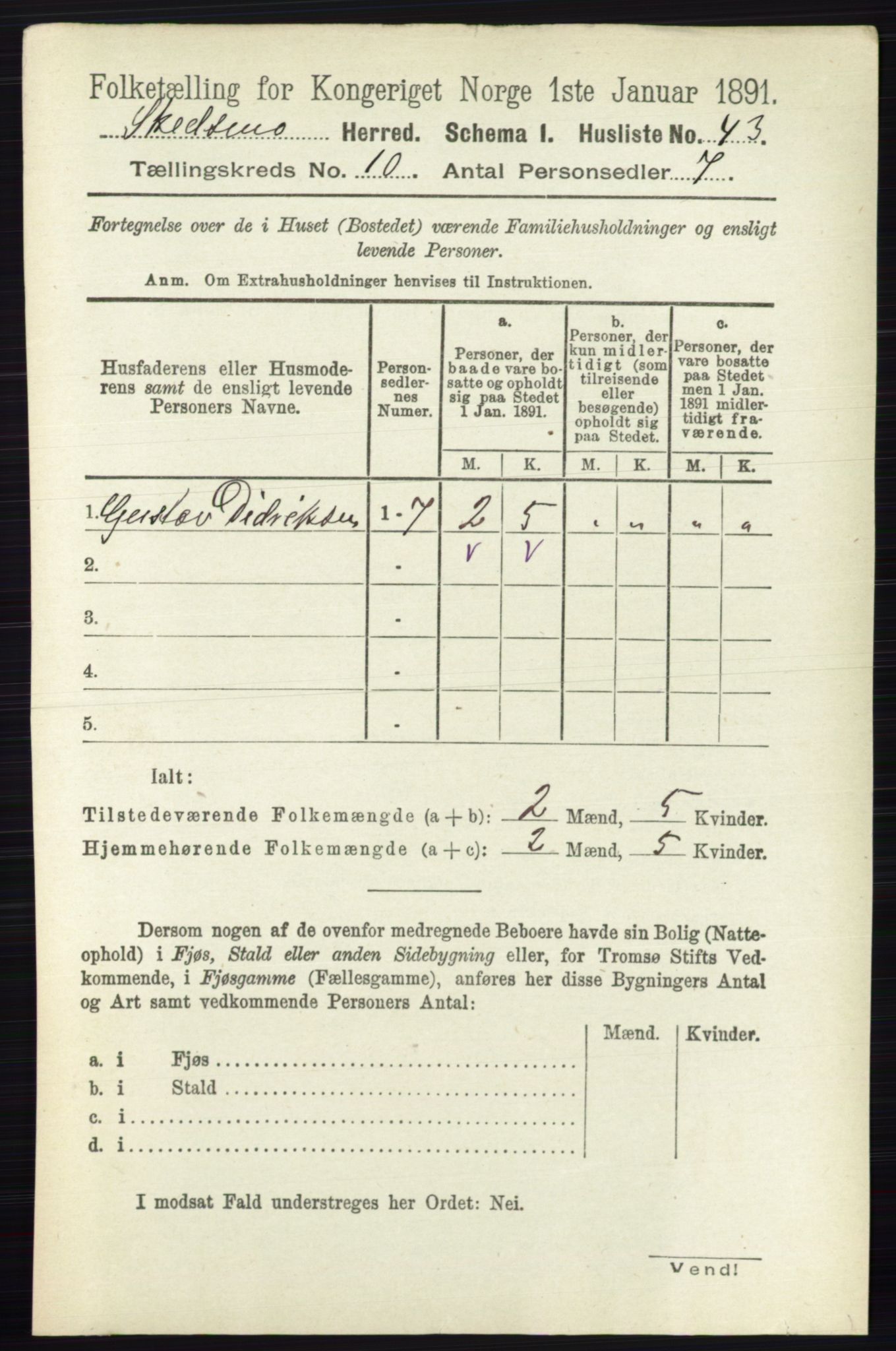 RA, 1891 census for 0231 Skedsmo, 1891, p. 5777