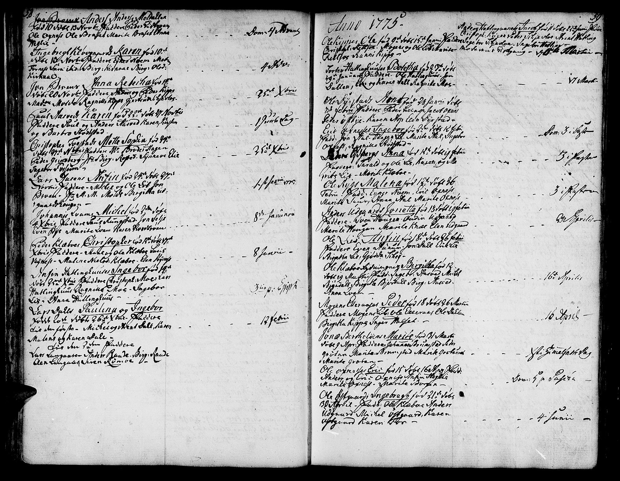 Ministerialprotokoller, klokkerbøker og fødselsregistre - Nord-Trøndelag, SAT/A-1458/746/L0440: Parish register (official) no. 746A02, 1760-1815, p. 58-59