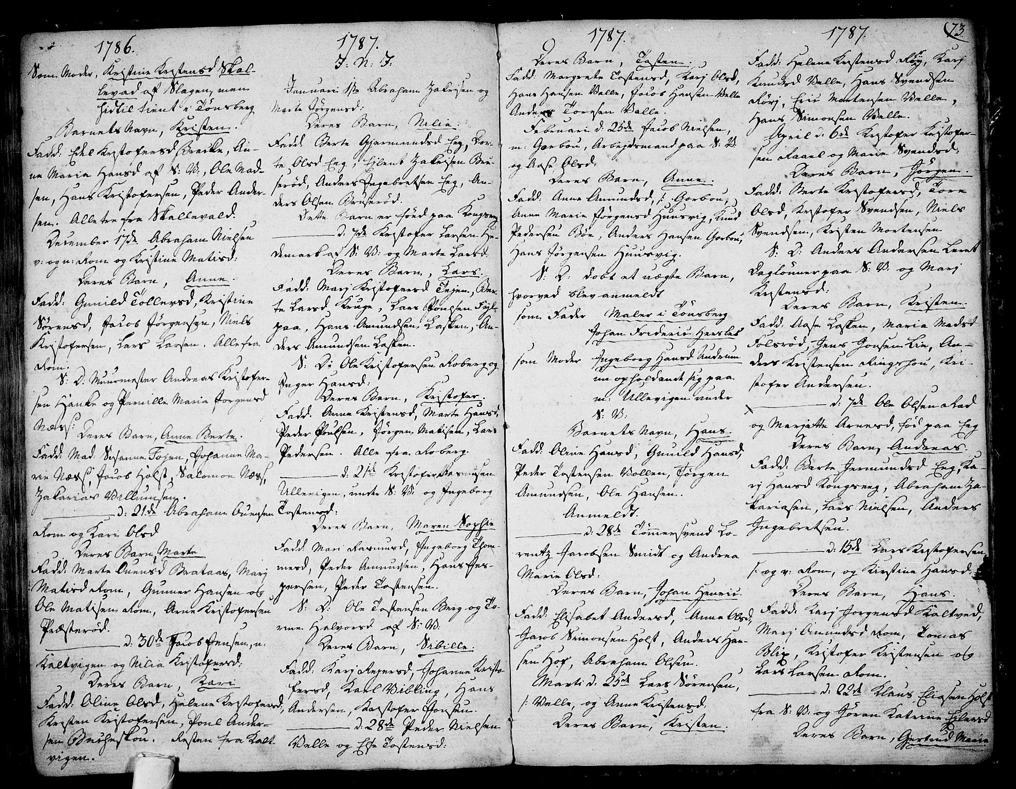 Sem kirkebøker, SAKO/A-5/F/Fb/L0002: Parish register (official) no. II 2, 1764-1792, p. 73