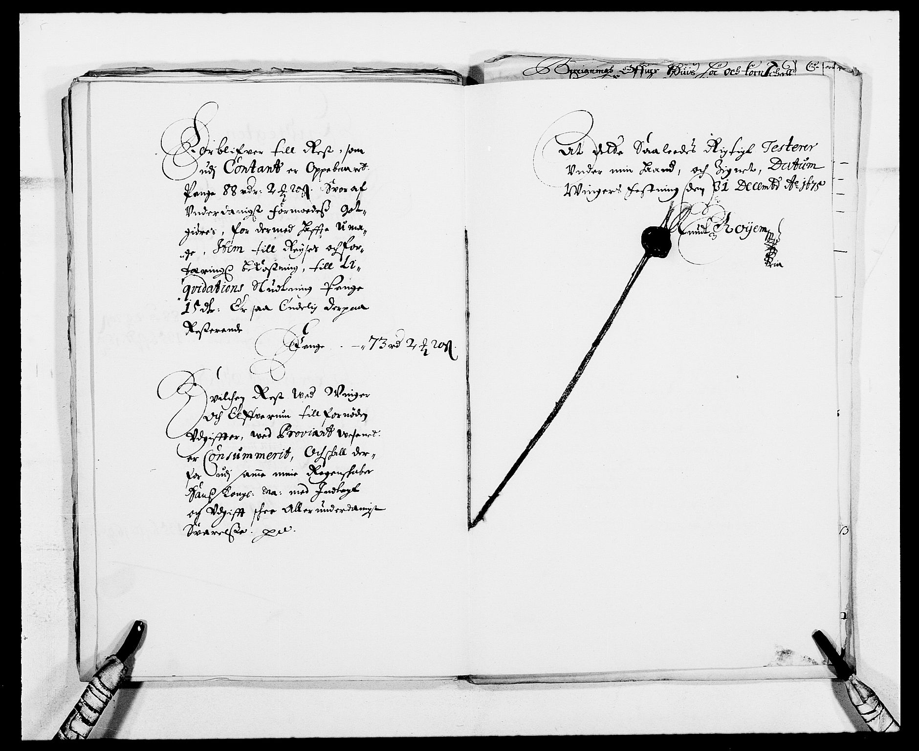 Rentekammeret inntil 1814, Reviderte regnskaper, Fogderegnskap, AV/RA-EA-4092/R13/L0808: Fogderegnskap Solør, Odal og Østerdal, 1675, p. 63