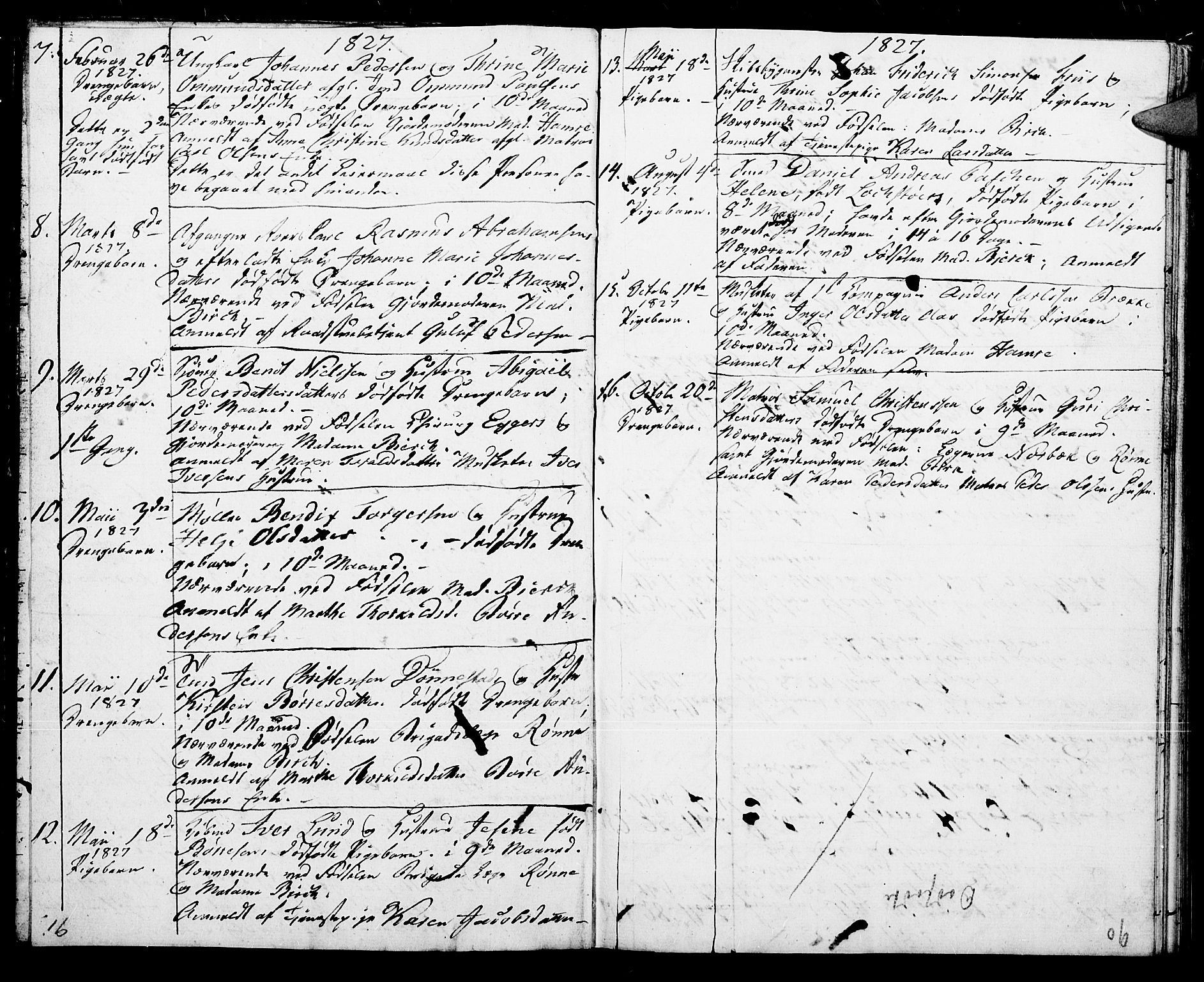 Kristiansand domprosti, AV/SAK-1112-0006/F/Fb/L0004: Parish register (copy) no. B 4, 1826-1827, p. 90-91