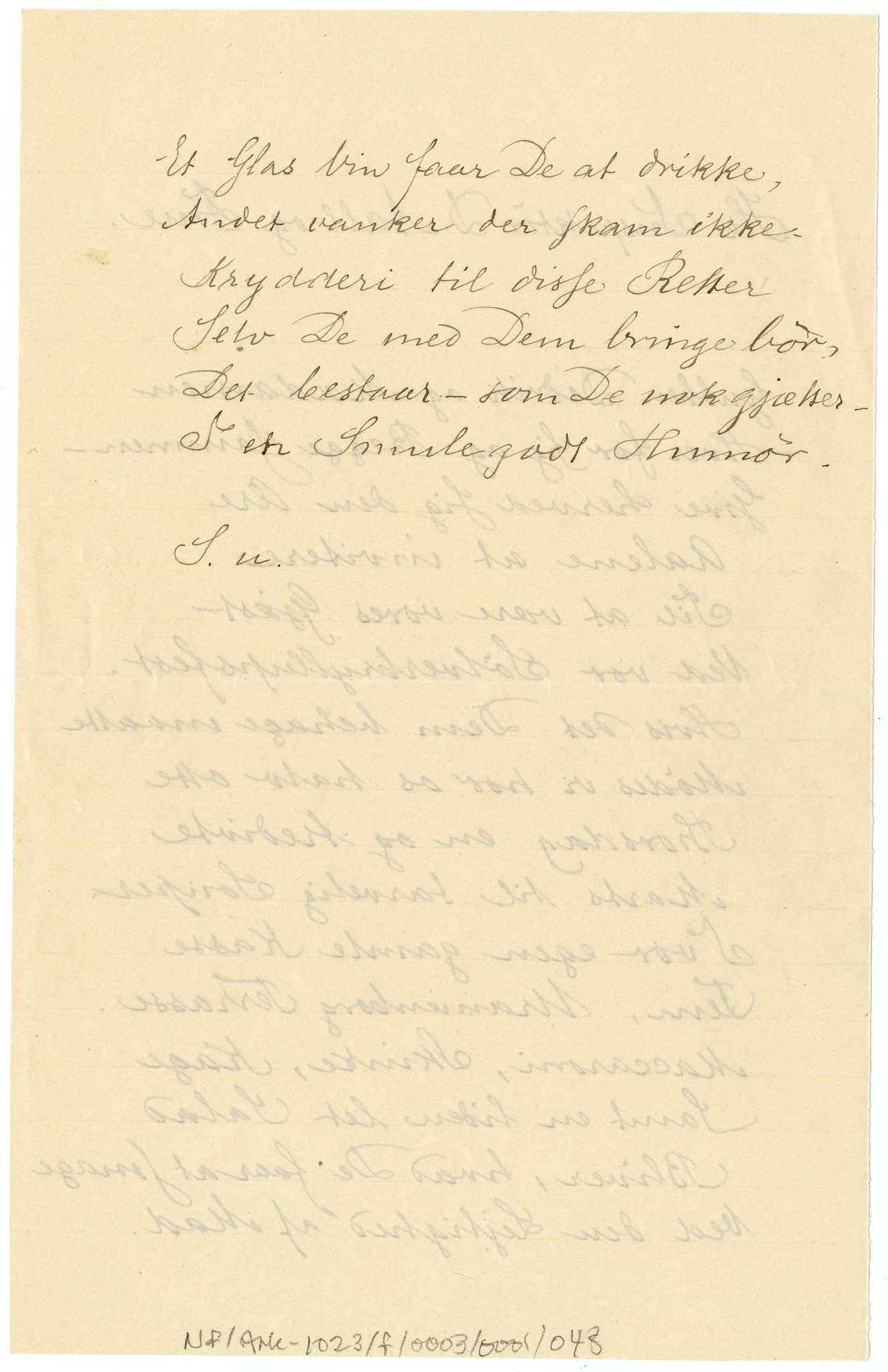 Diderik Maria Aalls brevsamling, NF/Ark-1023/F/L0003: D.M. Aalls brevsamling. D - G, 1797-1889, p. 88