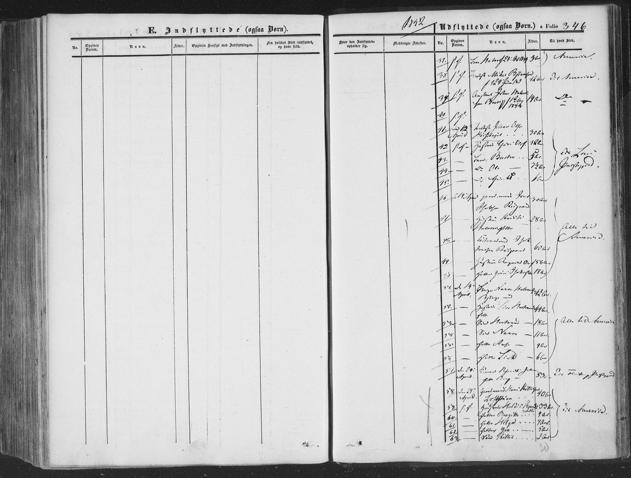 Rollag kirkebøker, AV/SAKO-A-240/F/Fa/L0008: Parish register (official) no. I 8, 1847-1860, p. 346