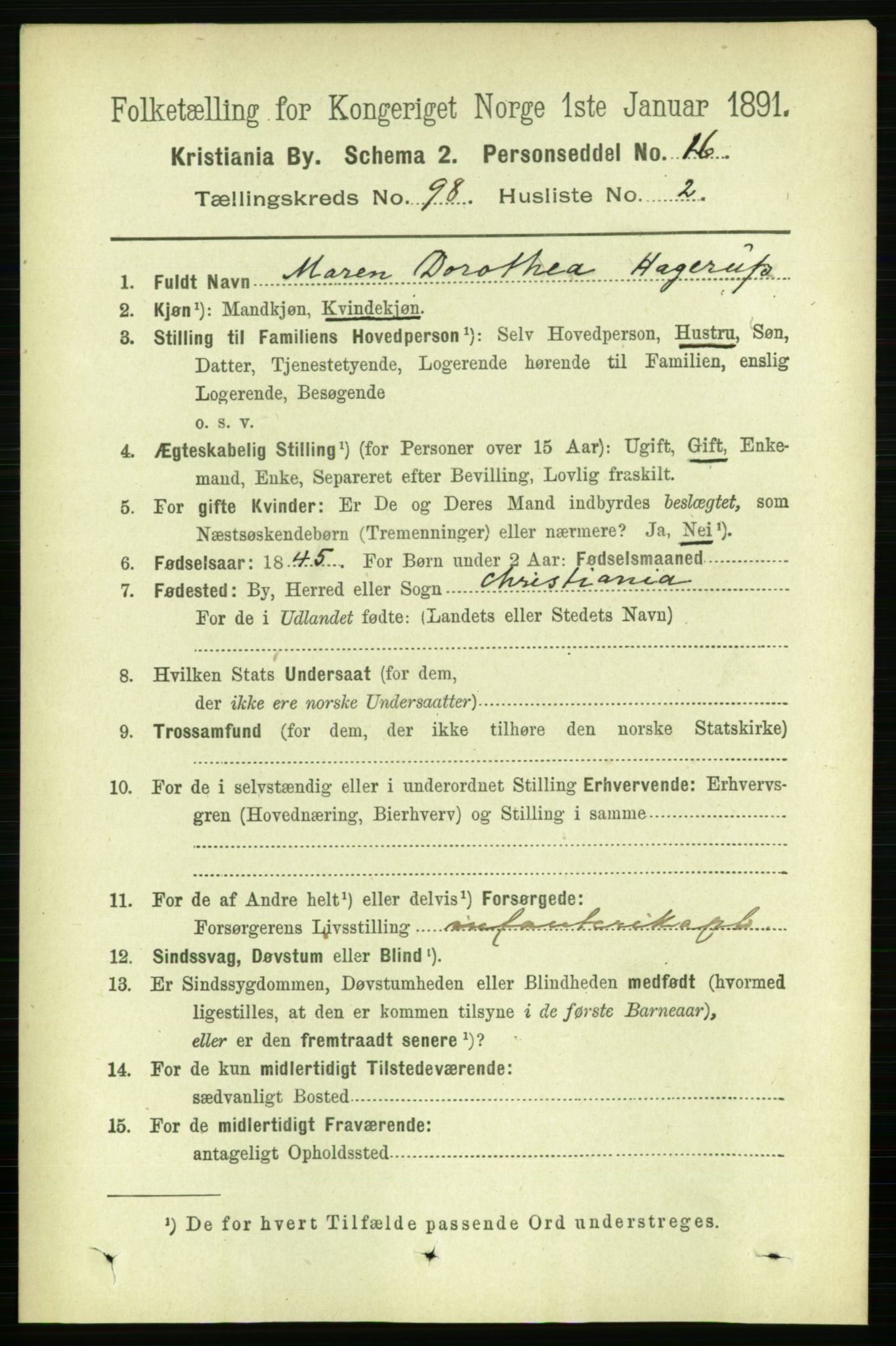 RA, 1891 census for 0301 Kristiania, 1891, p. 47749