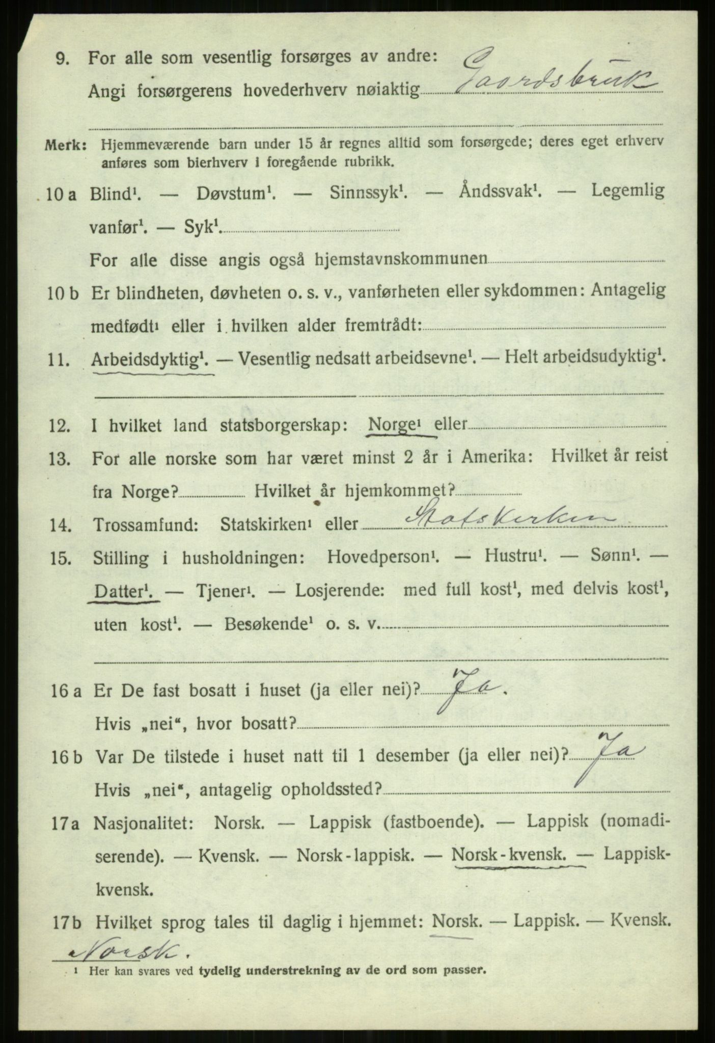 SATØ, 1920 census for Målselv, 1920, p. 2858