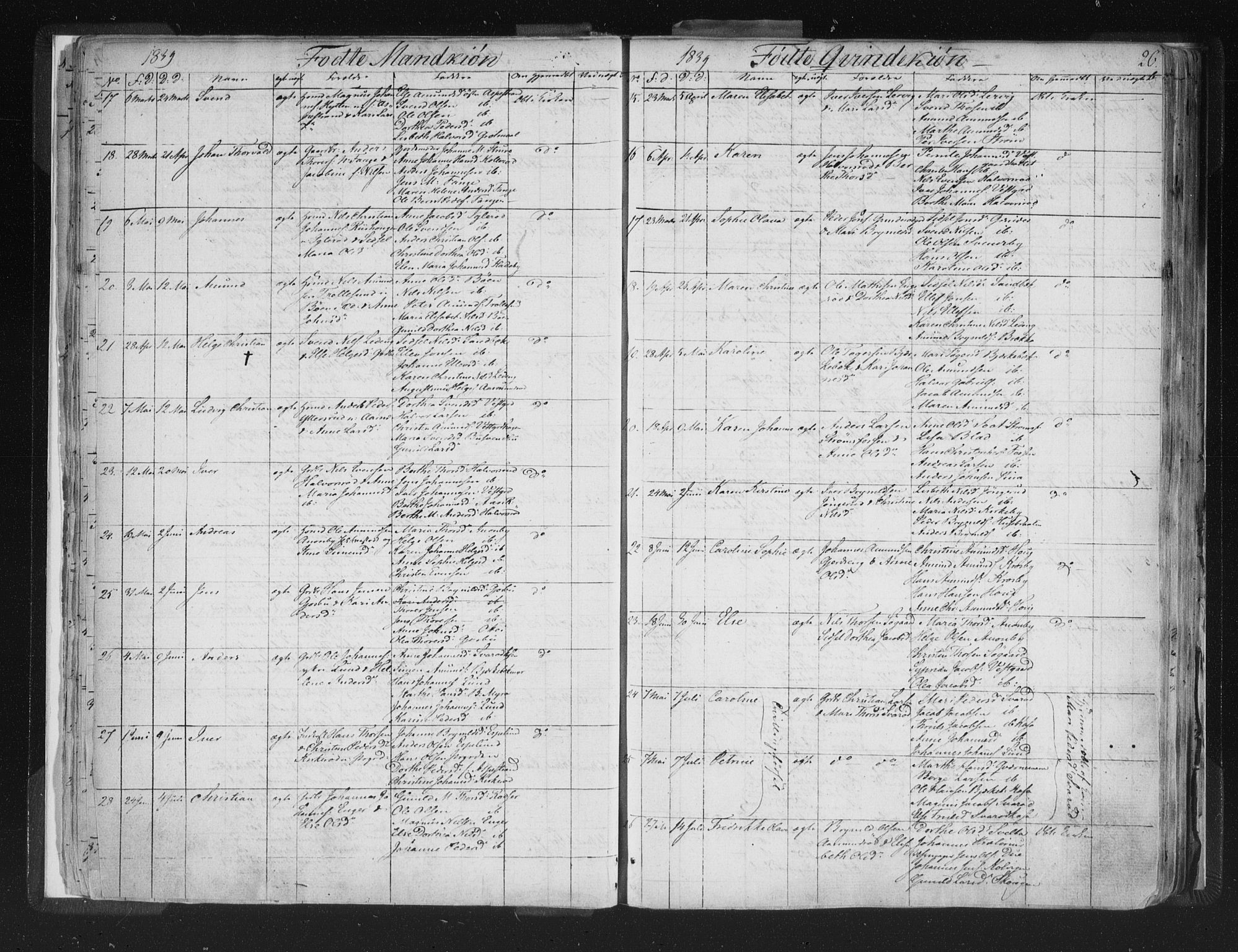 Aremark prestekontor Kirkebøker, SAO/A-10899/F/Fc/L0002: Parish register (official) no. III 2, 1834-1849, p. 26
