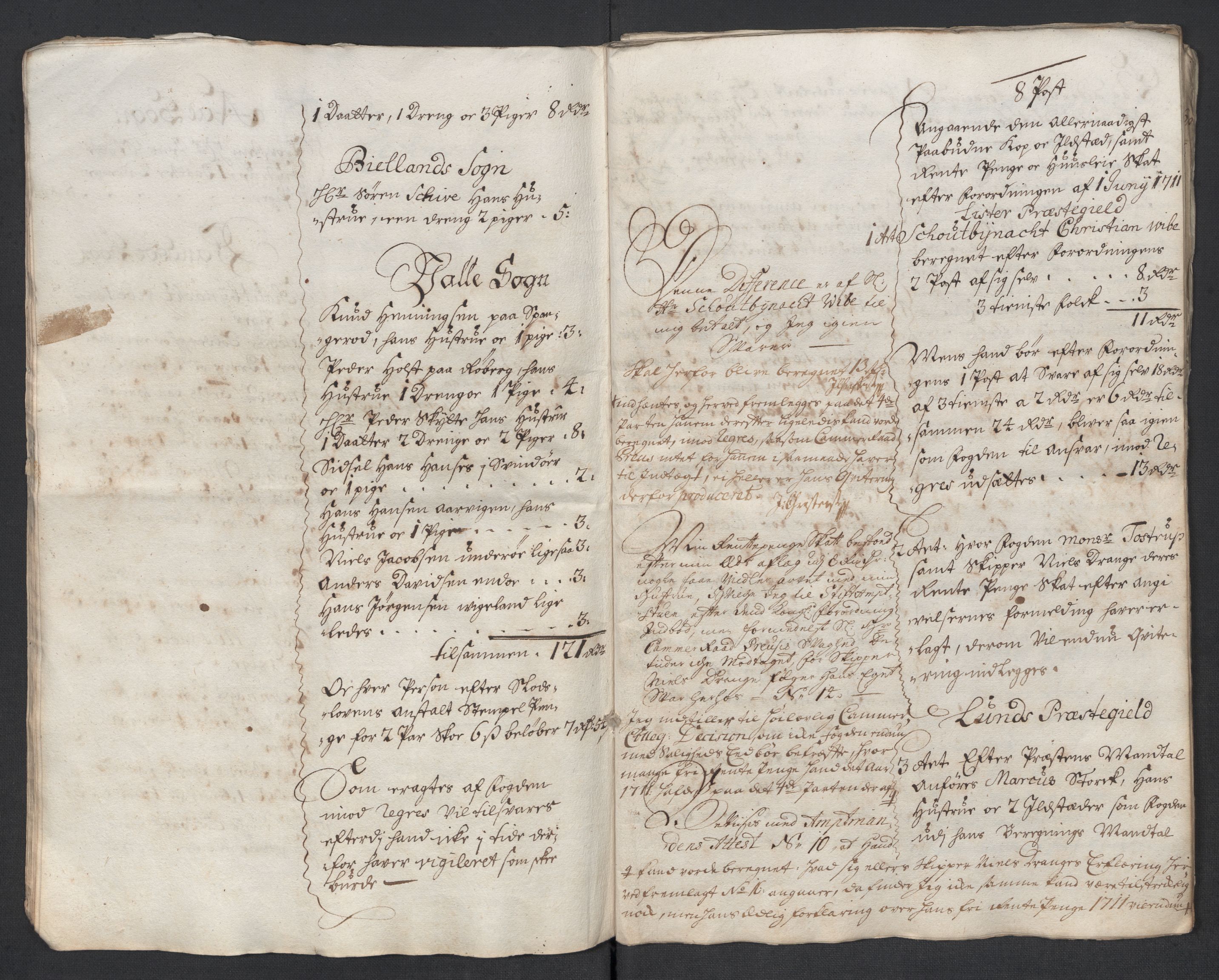 Rentekammeret inntil 1814, Reviderte regnskaper, Fogderegnskap, AV/RA-EA-4092/R43/L2557: Fogderegnskap Lista og Mandal, 1711-1713, p. 12