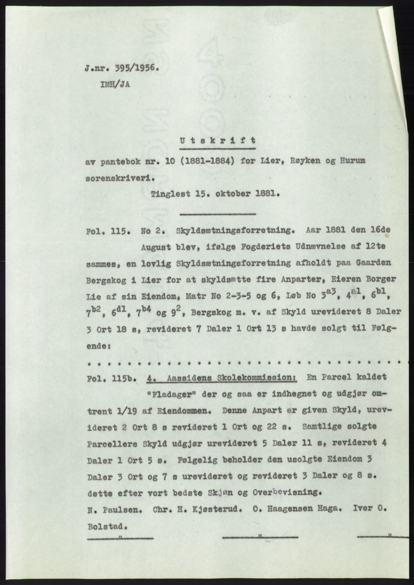 Statsarkivet i Kongsberg, SAKO/A-0001, 1955-1956, p. 478