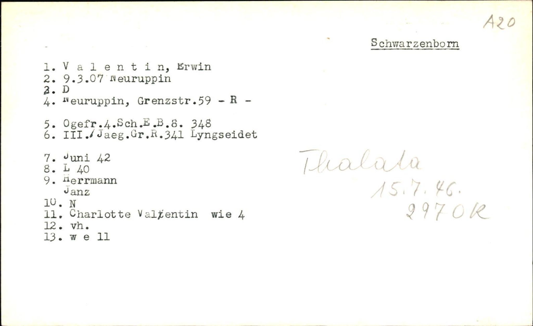 Hjemsendte tyskere , RA/RAFA-6487/D/Db/L0027: Taube-Vydra, 1945-1947, p. 981