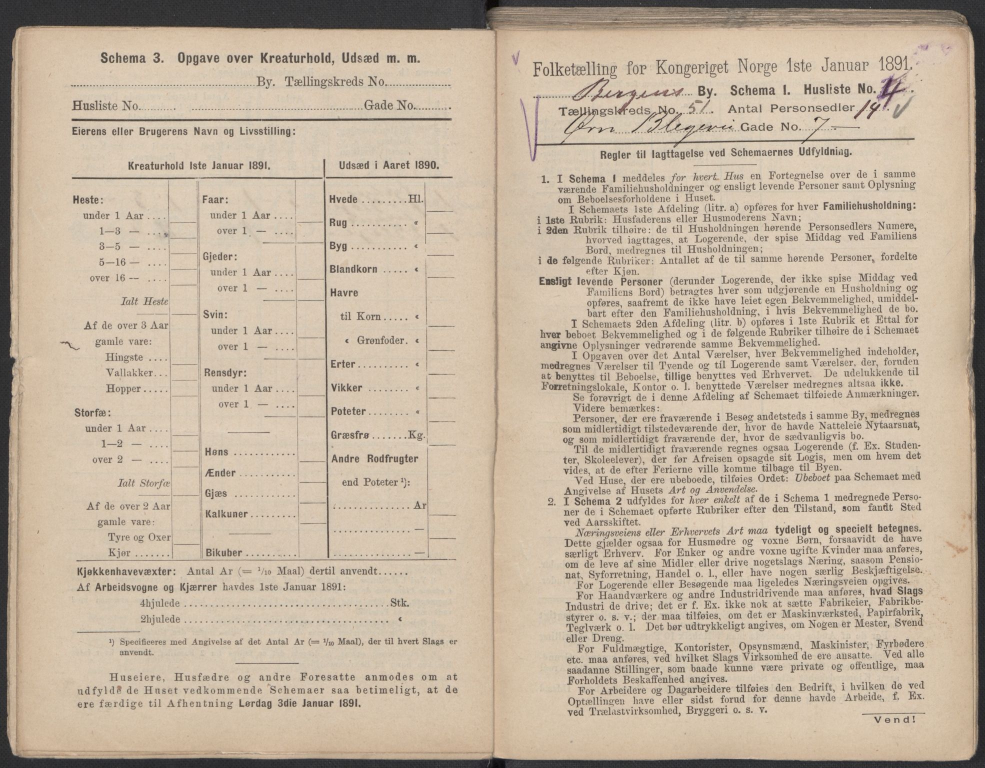 RA, 1891 Census for 1301 Bergen, 1891, p. 8328