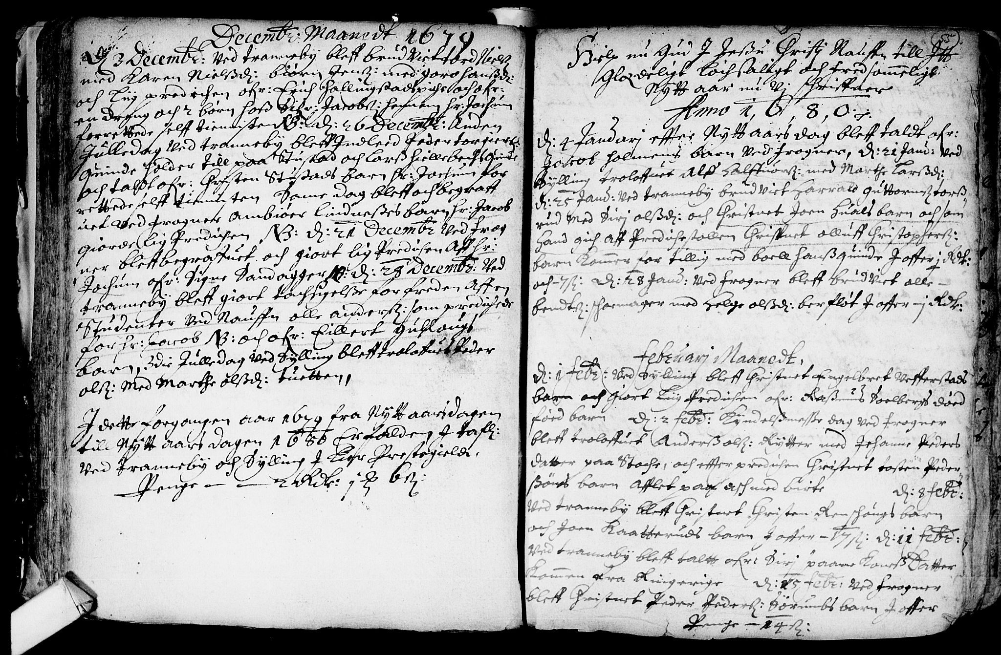 Lier kirkebøker, SAKO/A-230/F/Fa/L0001: Parish register (official) no. I 1, 1672-1701, p. 55