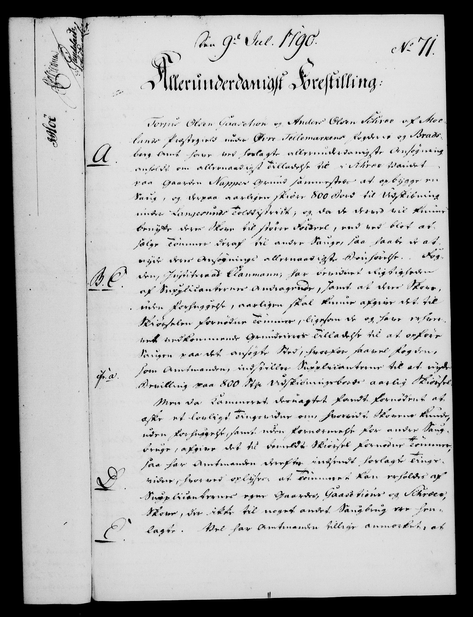 Rentekammeret, Kammerkanselliet, RA/EA-3111/G/Gf/Gfa/L0072: Norsk relasjons- og resolusjonsprotokoll (merket RK 52.72), 1790, p. 490