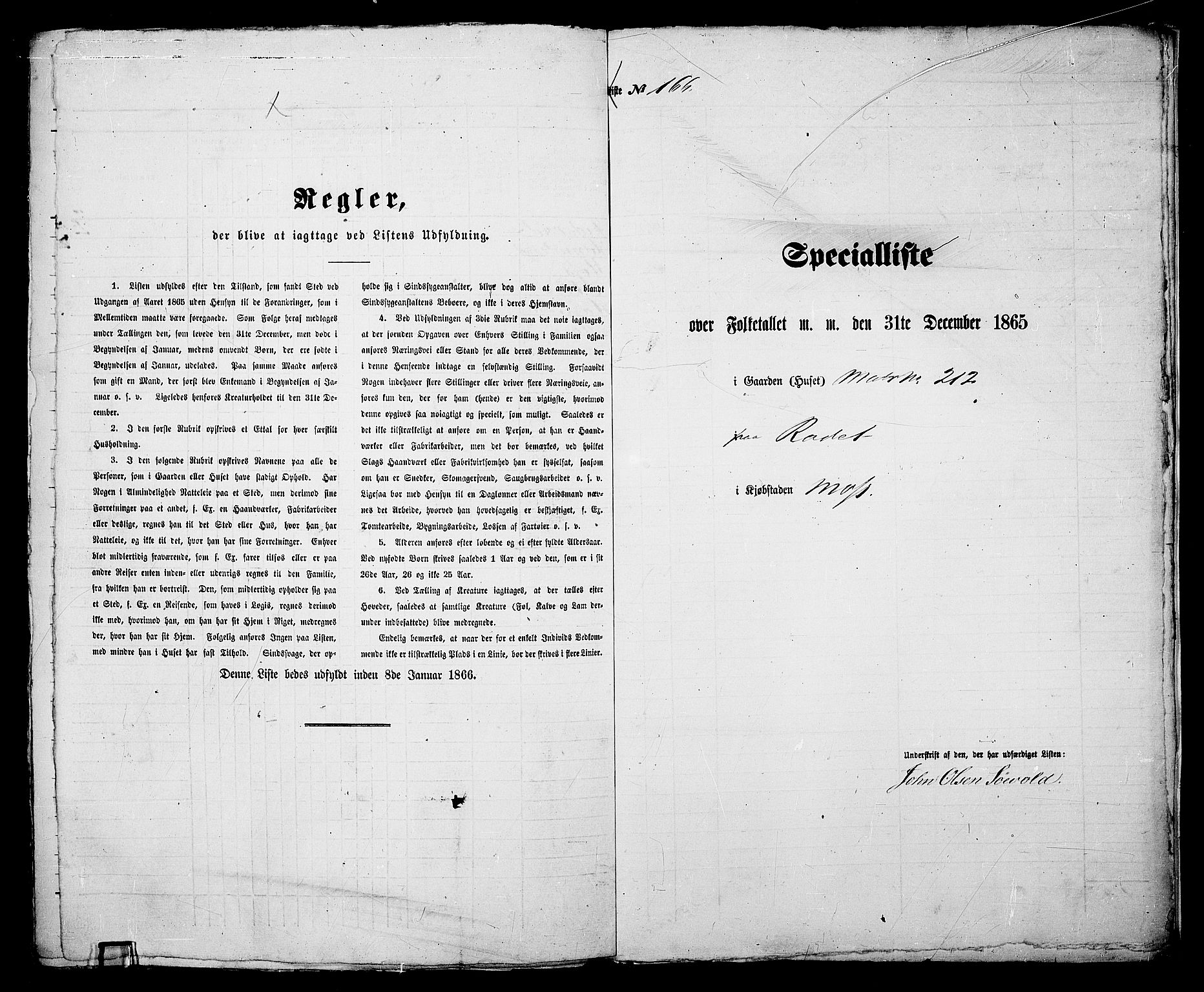 RA, 1865 census for Moss/Moss, 1865, p. 344