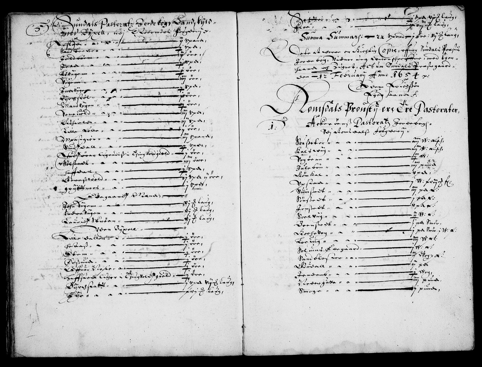 Rentekammeret inntil 1814, Realistisk ordnet avdeling, AV/RA-EA-4070/Fc/Fca/L0004/0003: [Ca IV]  Trondheim stift / "Stichtens Bog", 1654