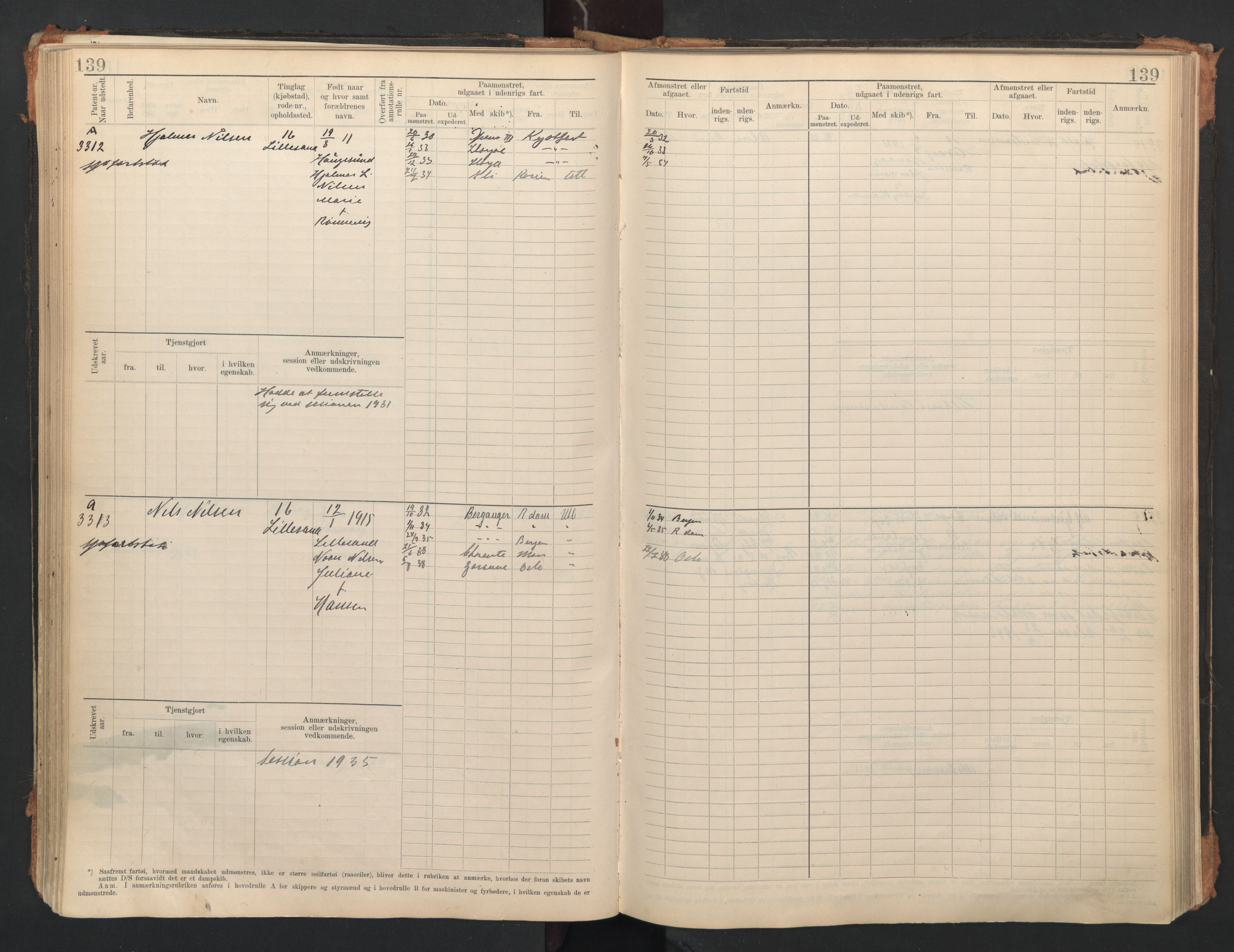 Lillesand mønstringskrets, AV/SAK-2031-0014/F/Fb/L0006: Hovedrulle A nr 3049-3634, W-15, 1913-1946, p. 148