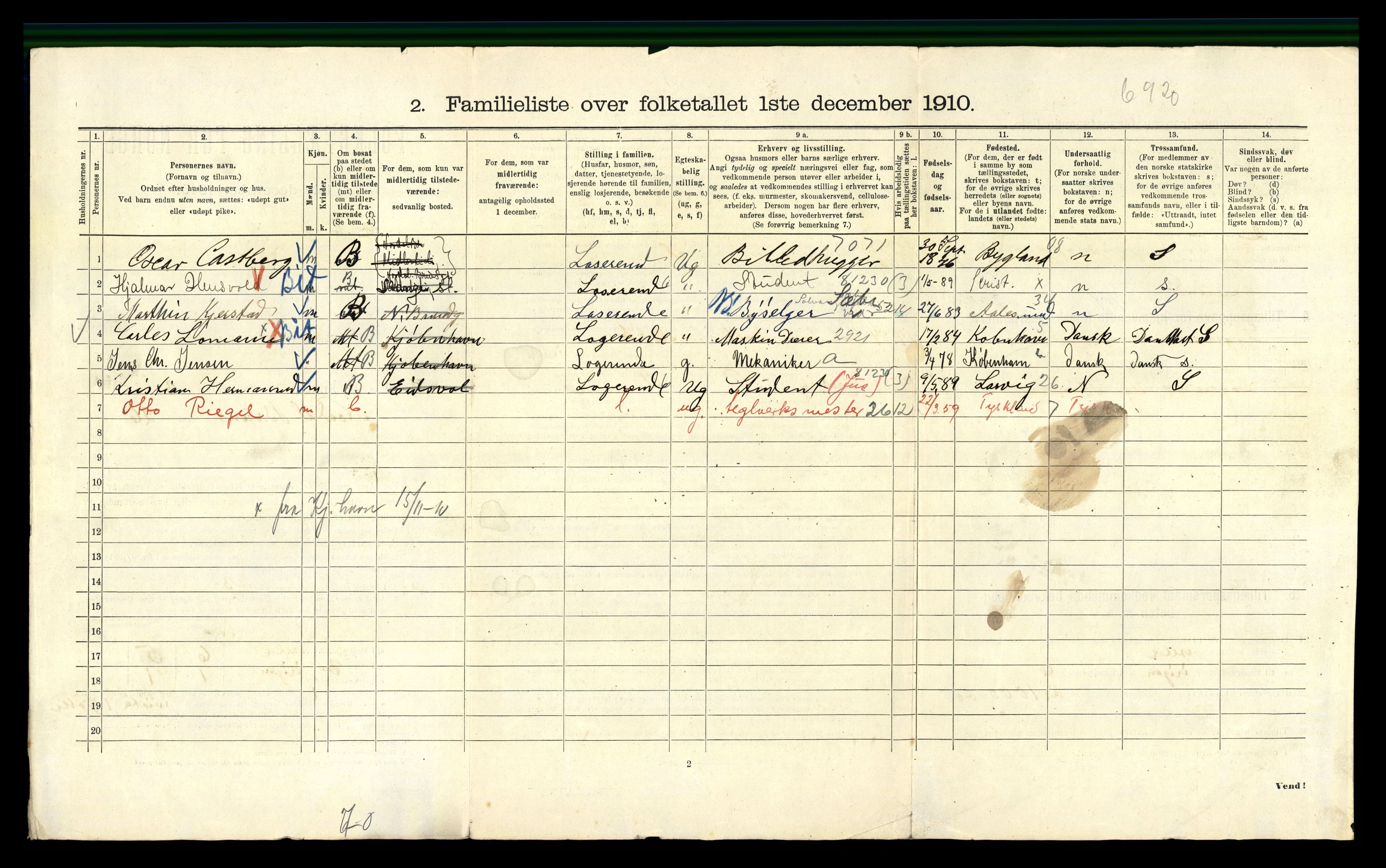 RA, 1910 census for Kristiania, 1910, p. 70570