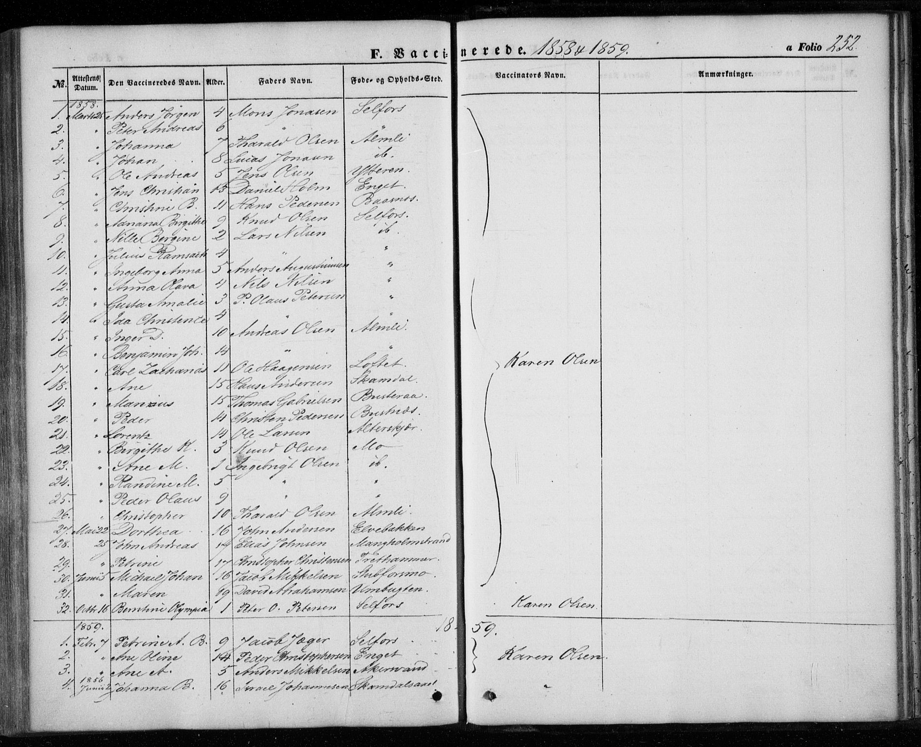 Ministerialprotokoller, klokkerbøker og fødselsregistre - Nordland, SAT/A-1459/827/L0392: Parish register (official) no. 827A04, 1853-1866, p. 252