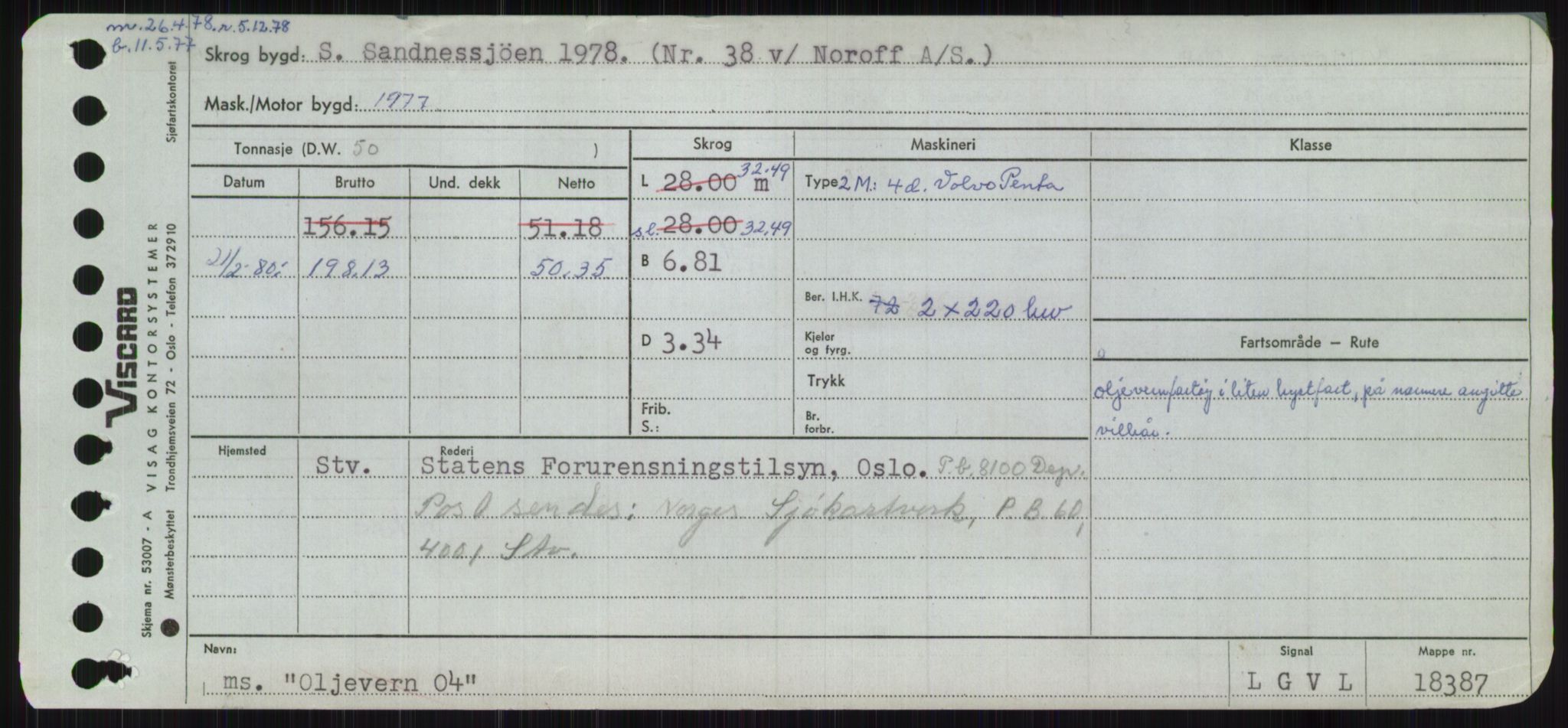 Sjøfartsdirektoratet med forløpere, Skipsmålingen, AV/RA-S-1627/H/Ha/L0004/0002: Fartøy, Mas-R / Fartøy, Odin-R, p. 85